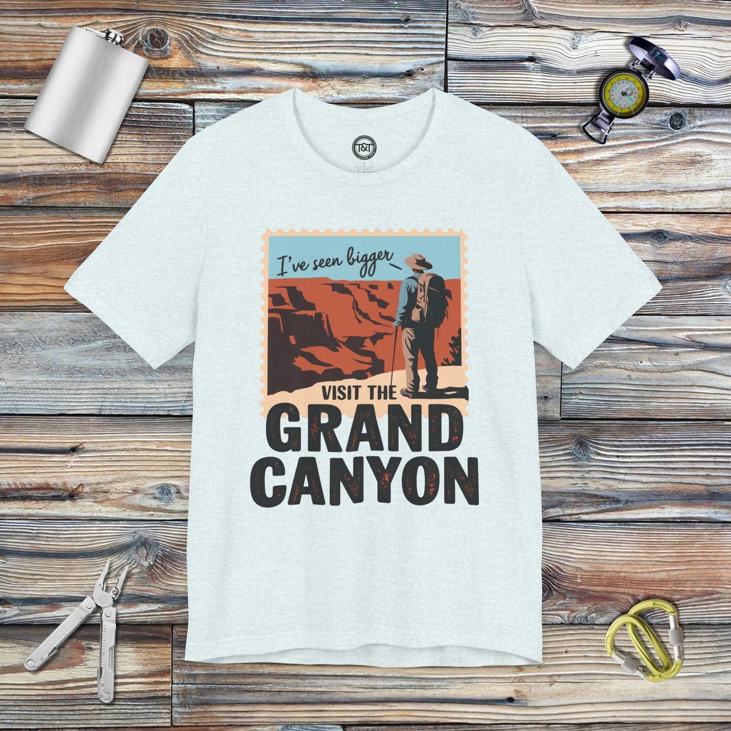 Tavern and Trail T-Shirt Visit the Grand Canyon T-Shirt Heather Ice Blue / S