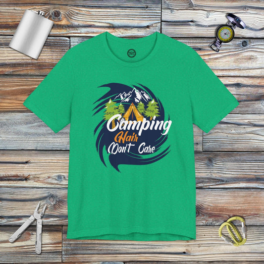 Tavern and Trail T-Shirt Camping Hair Don't Care T-Shirt Heather Kelly / S