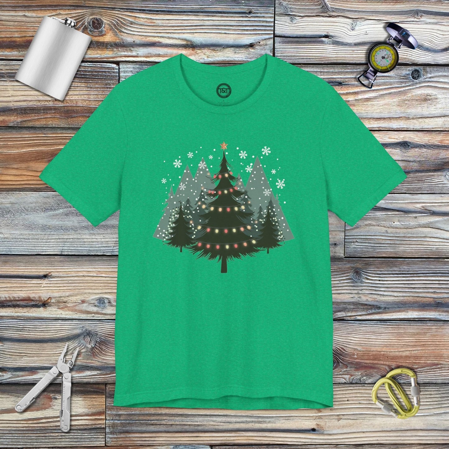 Tavern and Trail T-Shirt Christmas Tree Forest T-Shirt Heather Kelly / S