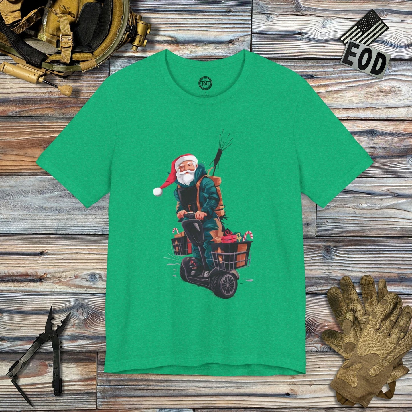 Tavern and Trail T-Shirt Downrange Santa T-Shirt Heather Kelly / S