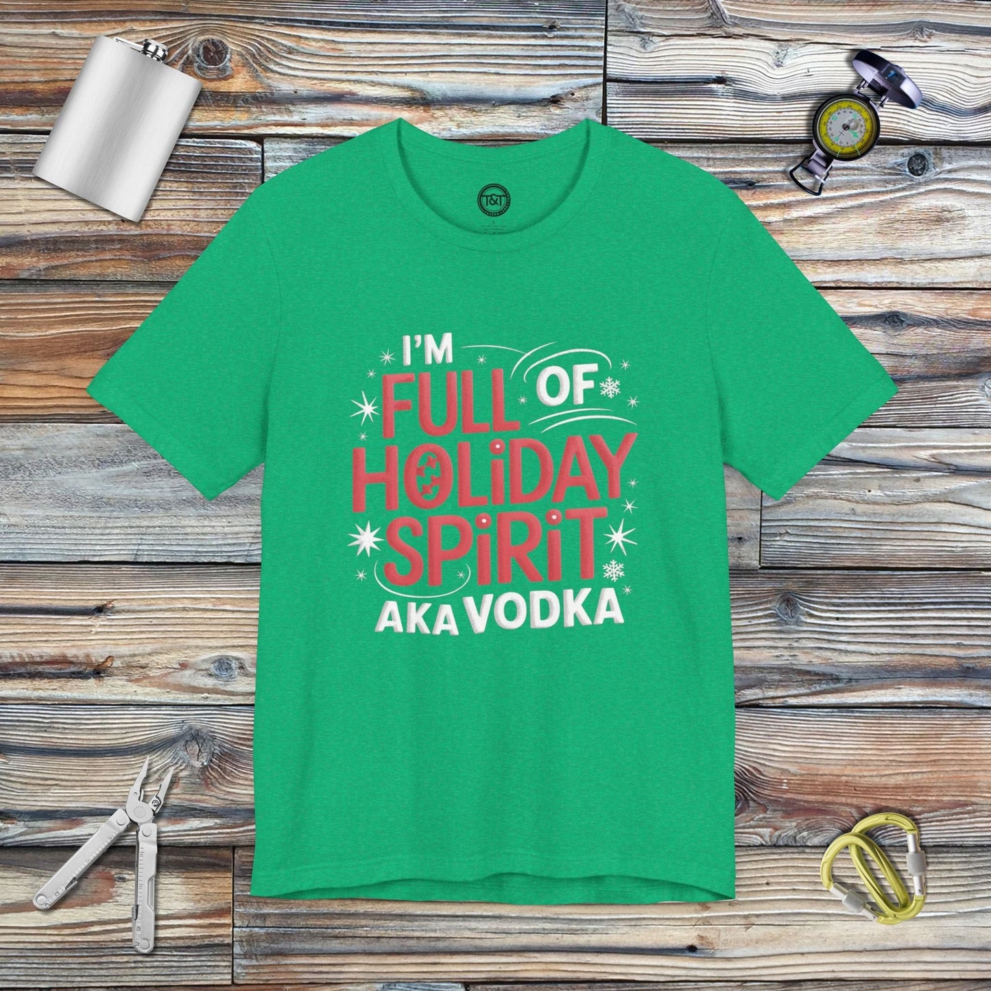 Tavern and Trail T-Shirt Holiday Spirit AKA Vodka T-Shirt Heather Kelly / S