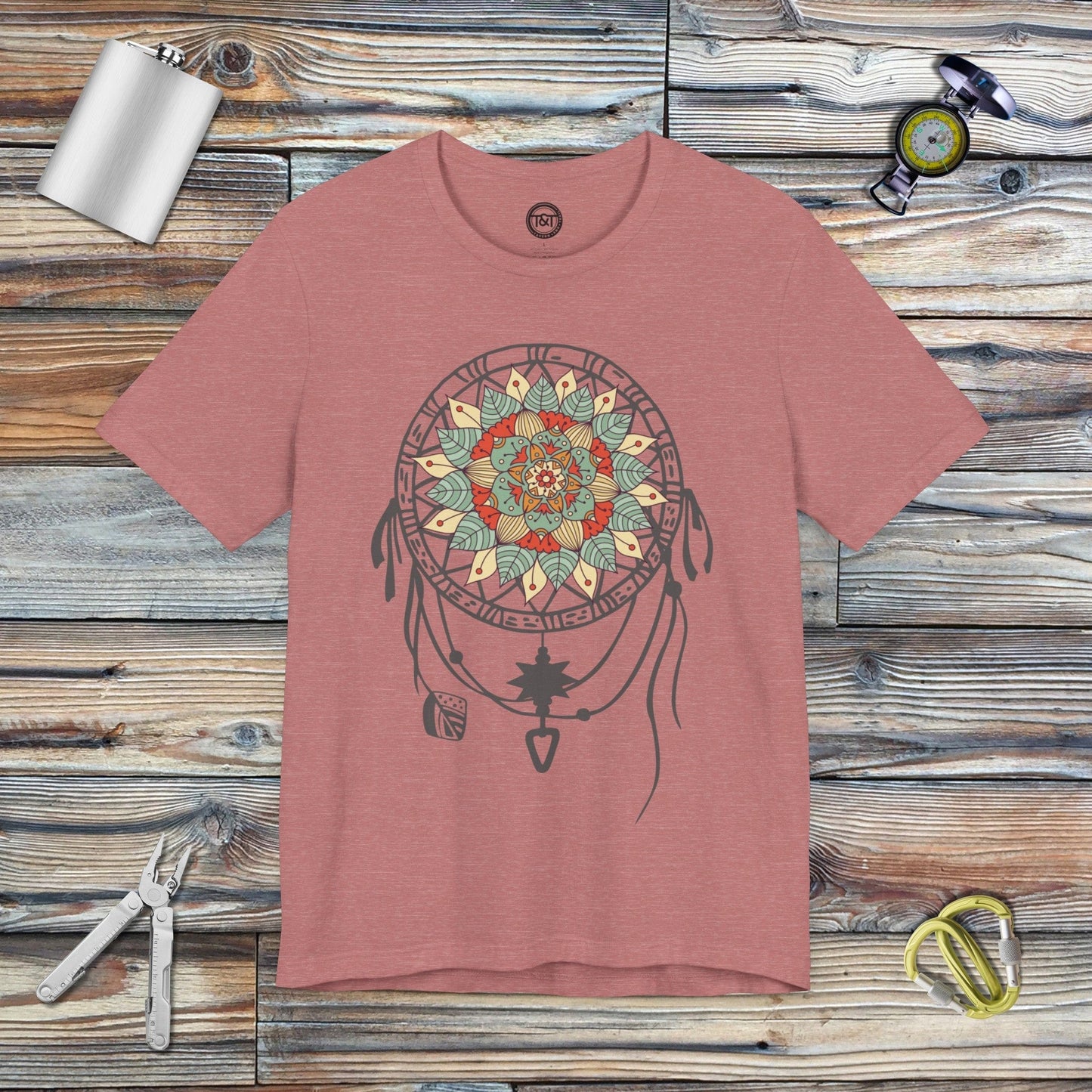 Tavern and Trail T-Shirt Mandala Dream Catcher (Gen 1) T-Shirt Heather Mauve / S