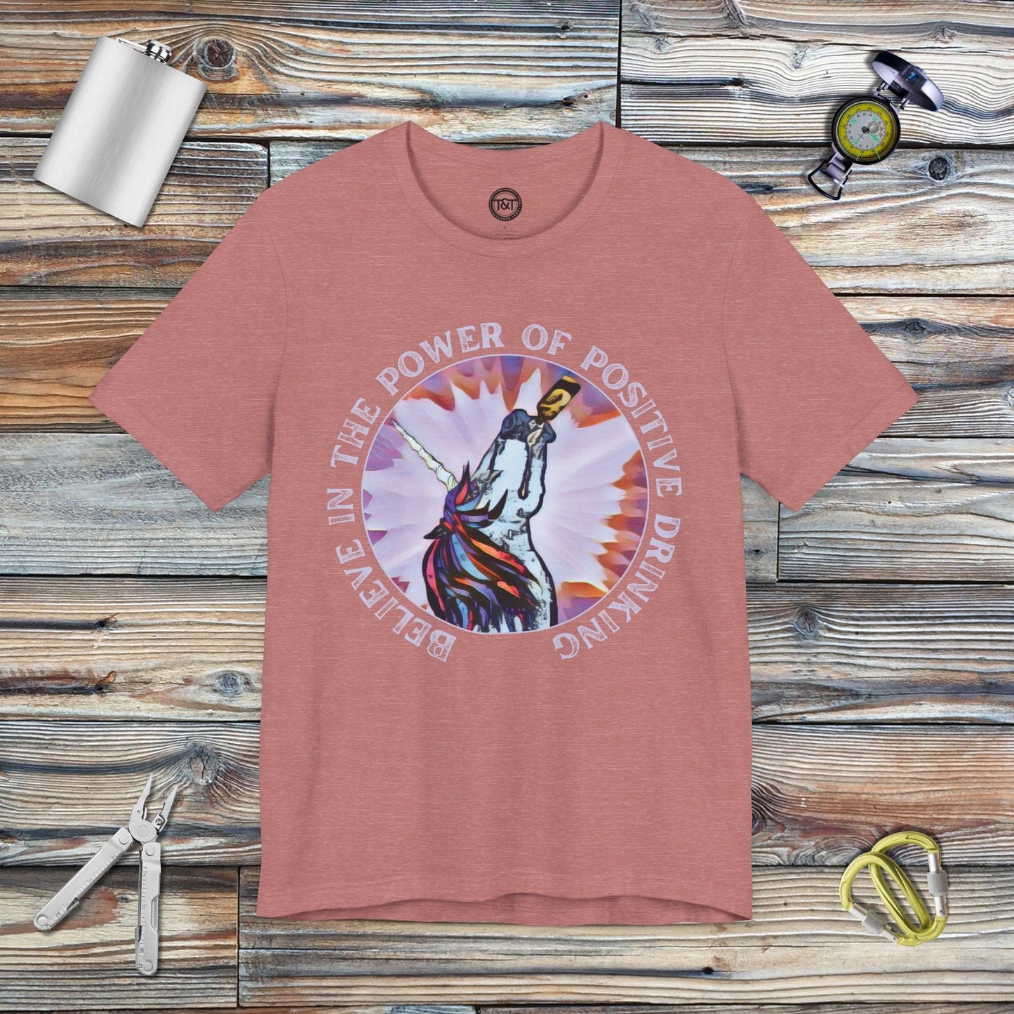 Tavern and Trail T-Shirt Positive Drinking (Gen 1) T-Shirt Heather Mauve / S