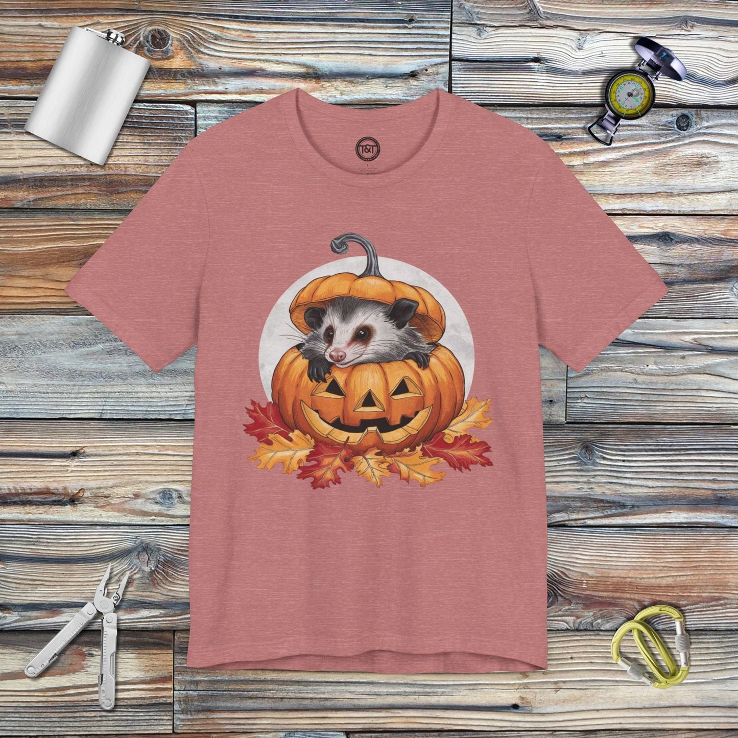 Tavern and Trail T-Shirt Pumpkin Possum T-Shirt Heather Mauve / S