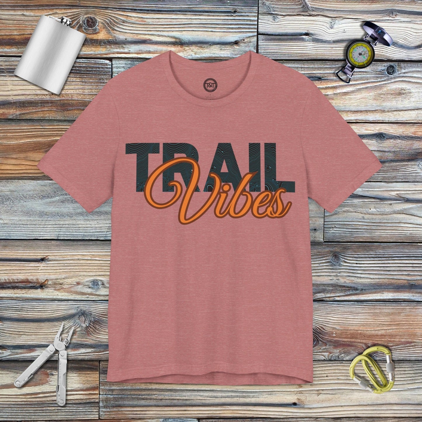 Tavern and Trail T-Shirt Trail Vibes T-Shirt Heather Mauve / S