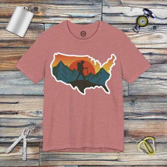 Tavern and Trail T-Shirt US Hiker (Gen 2) T-Shirt Heather Mauve / S