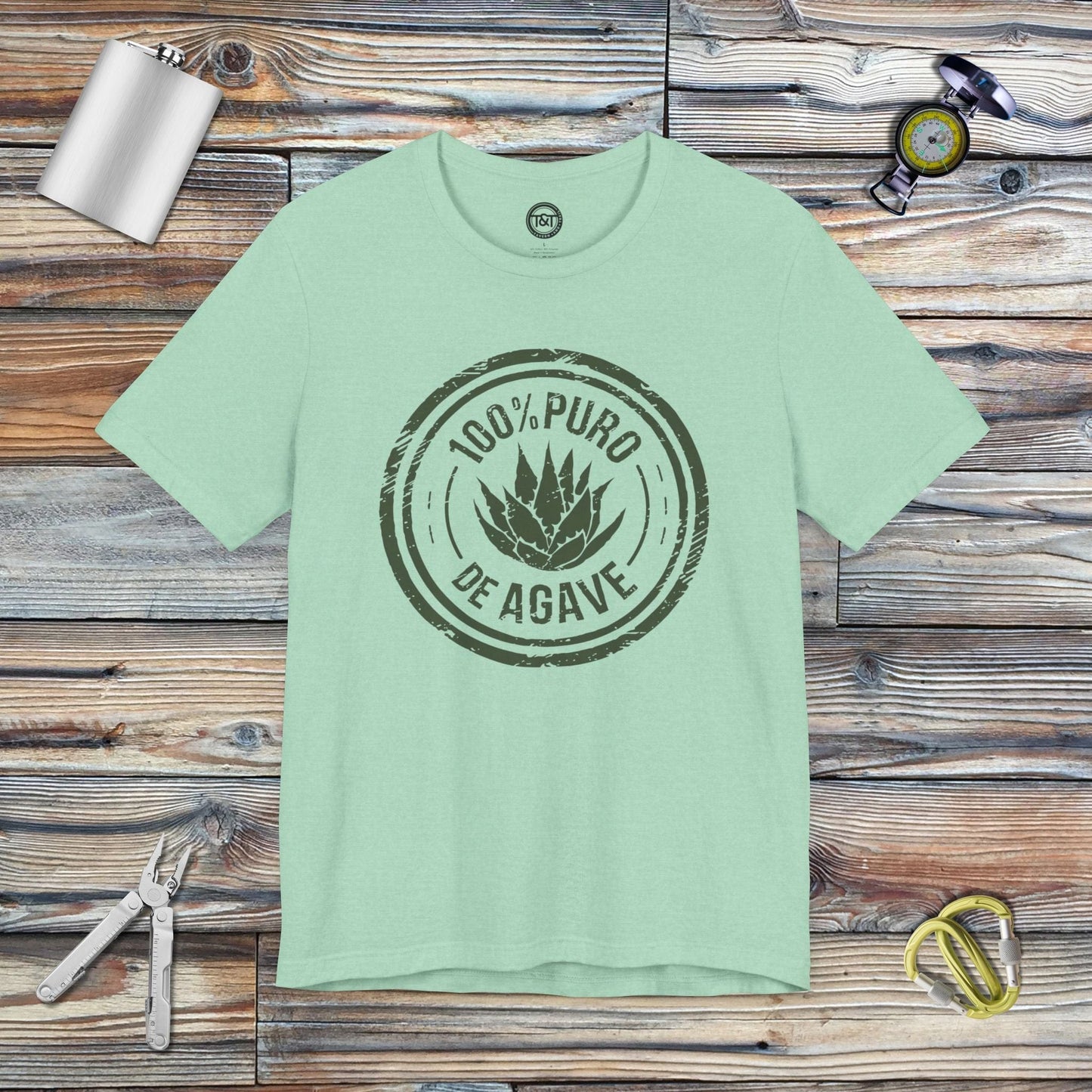 Tavern and Trail T-Shirt 100% Puro T-Shirt Heather Mint / S