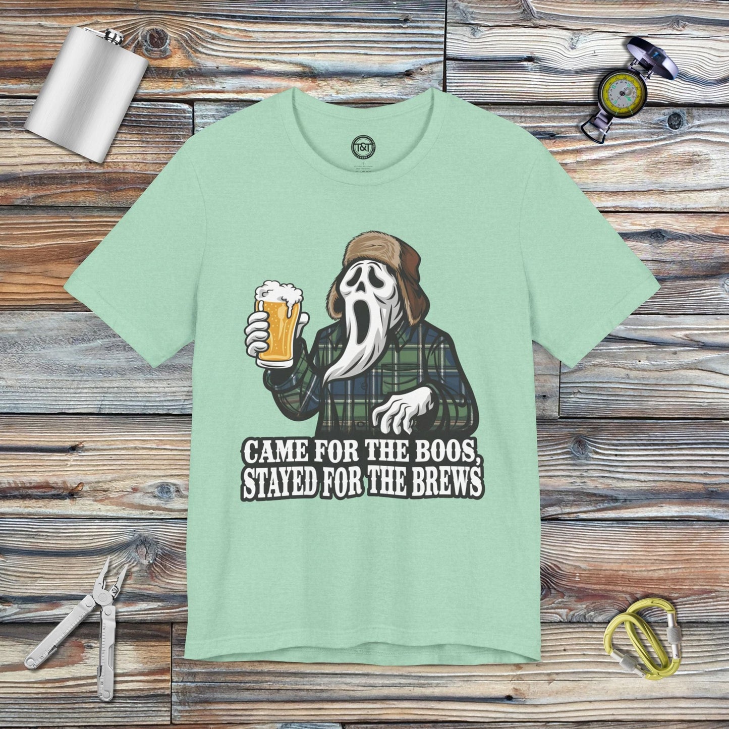 Tavern and Trail T-Shirt Boos and Brews T-Shirt Heather Mint / S