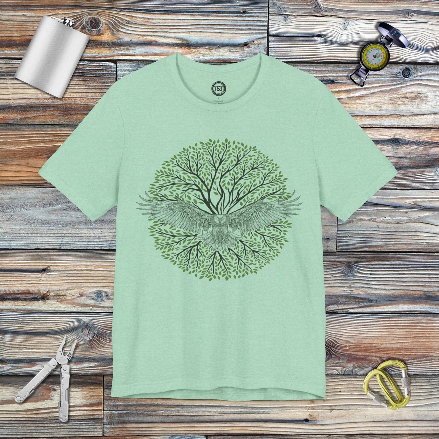 Tavern and Trail T-Shirt Forest Hawk T-Shirt Heather Mint / S