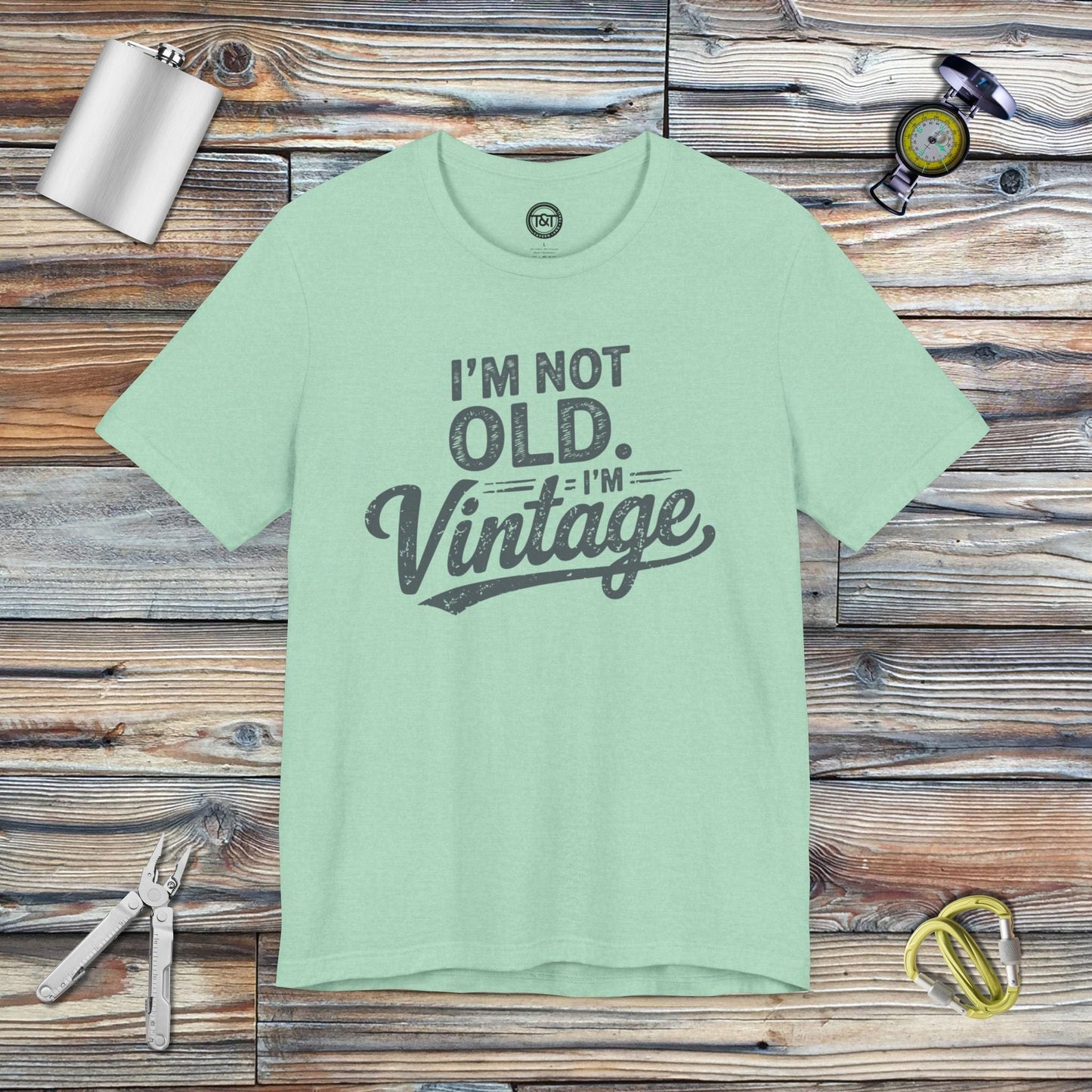 Tavern and Trail T-Shirt I'm Vintage T-Shirt Heather Mint / S