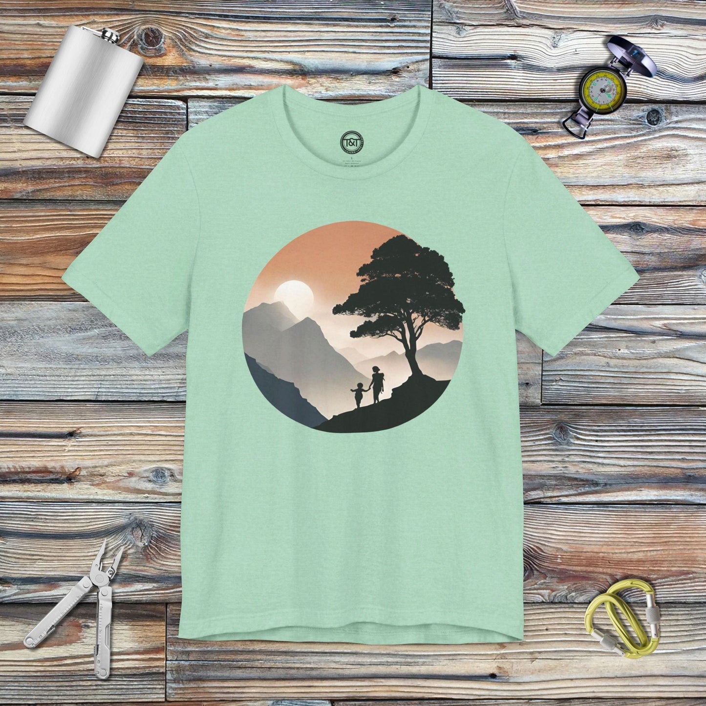 Tavern and Trail T-Shirt Mountain Mama T-Shirt Heather Mint / S