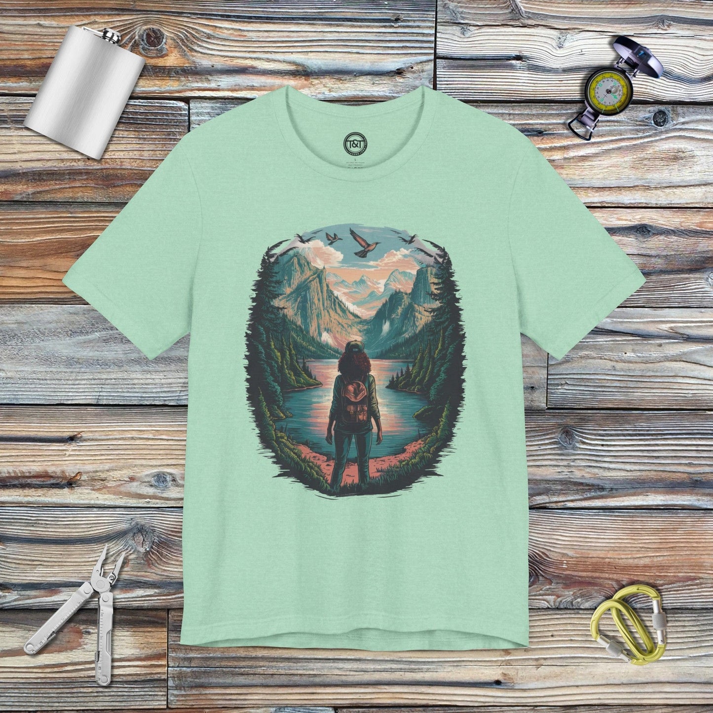 Tavern and Trail T-Shirt Mystic Valley T-Shirt Heather Mint / S