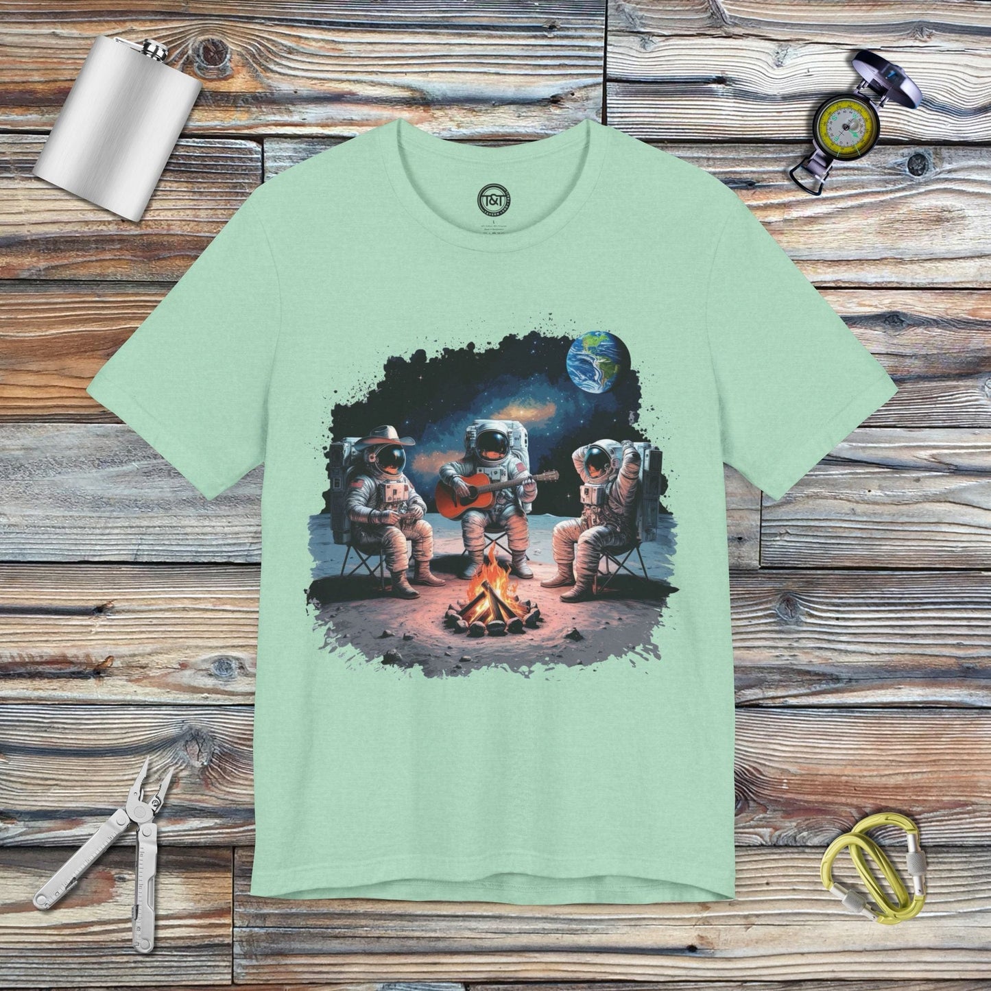 Tavern and Trail T-Shirt Space Campers T-Shirt Heather Mint / S