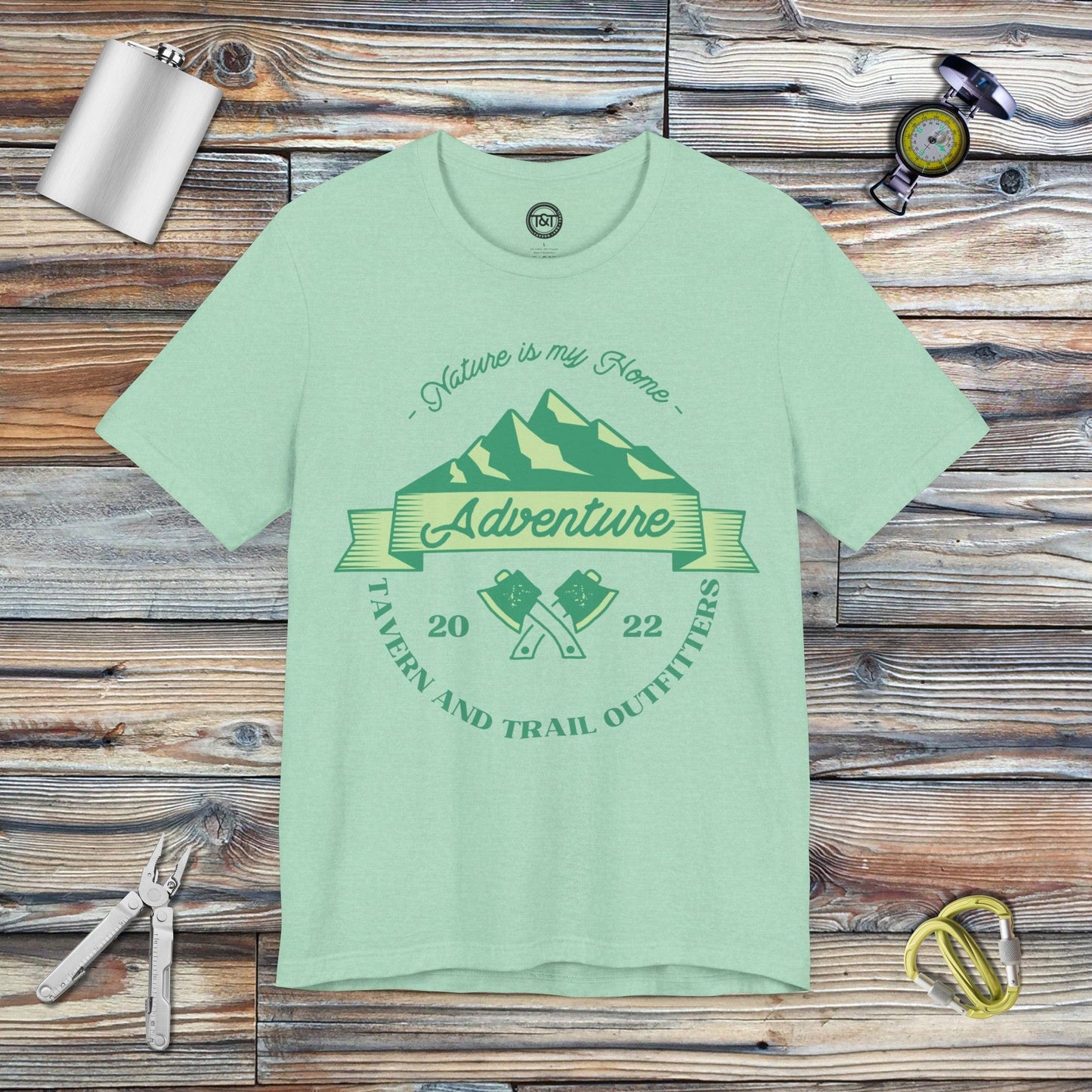 Tavern and Trail T-Shirt T&T Nature Adventure T-Shirt Heather Mint / S