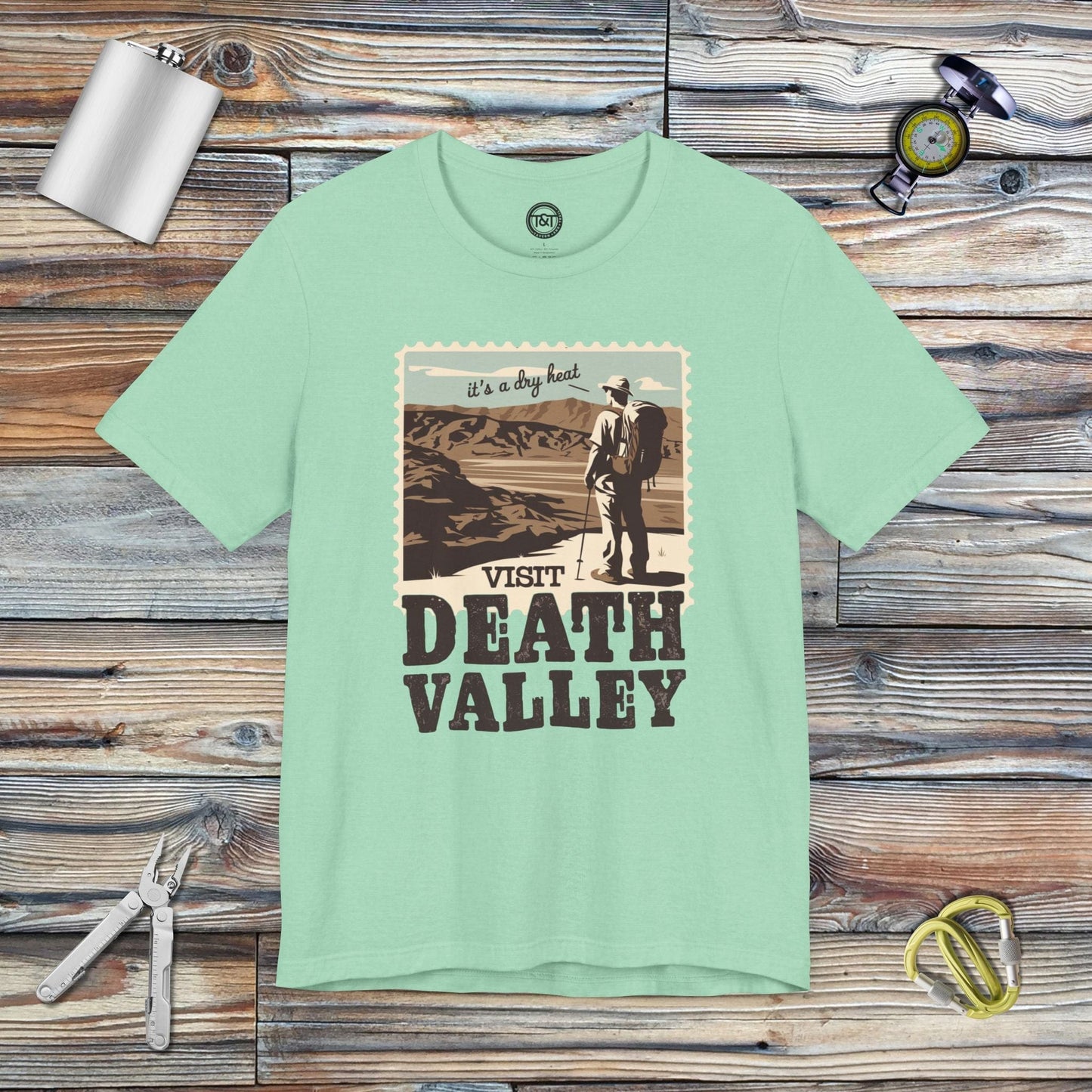 Tavern and Trail T-Shirt Visit Death Valley T-Shirt Heather Mint / S