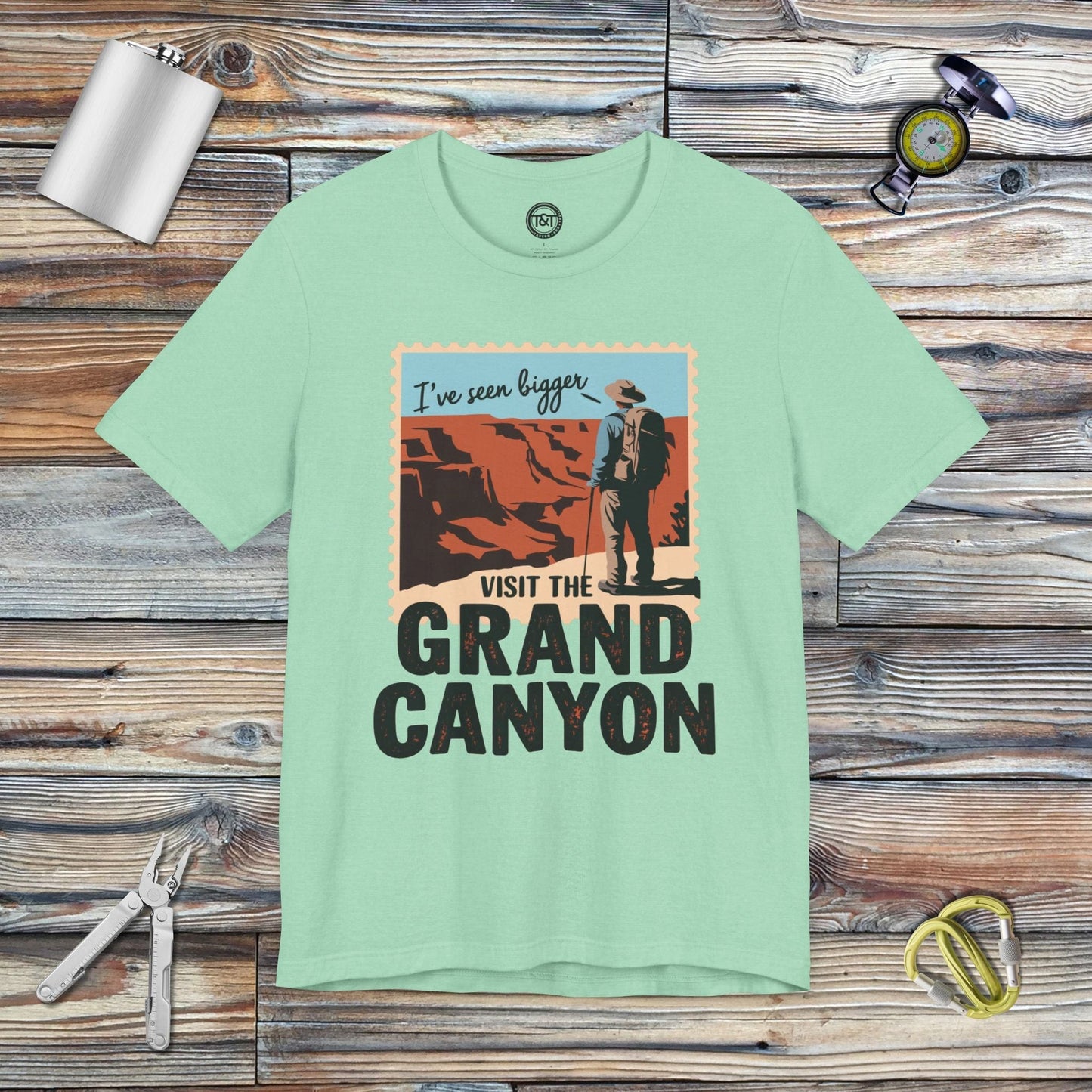 Tavern and Trail T-Shirt Visit the Grand Canyon T-Shirt Heather Mint / S