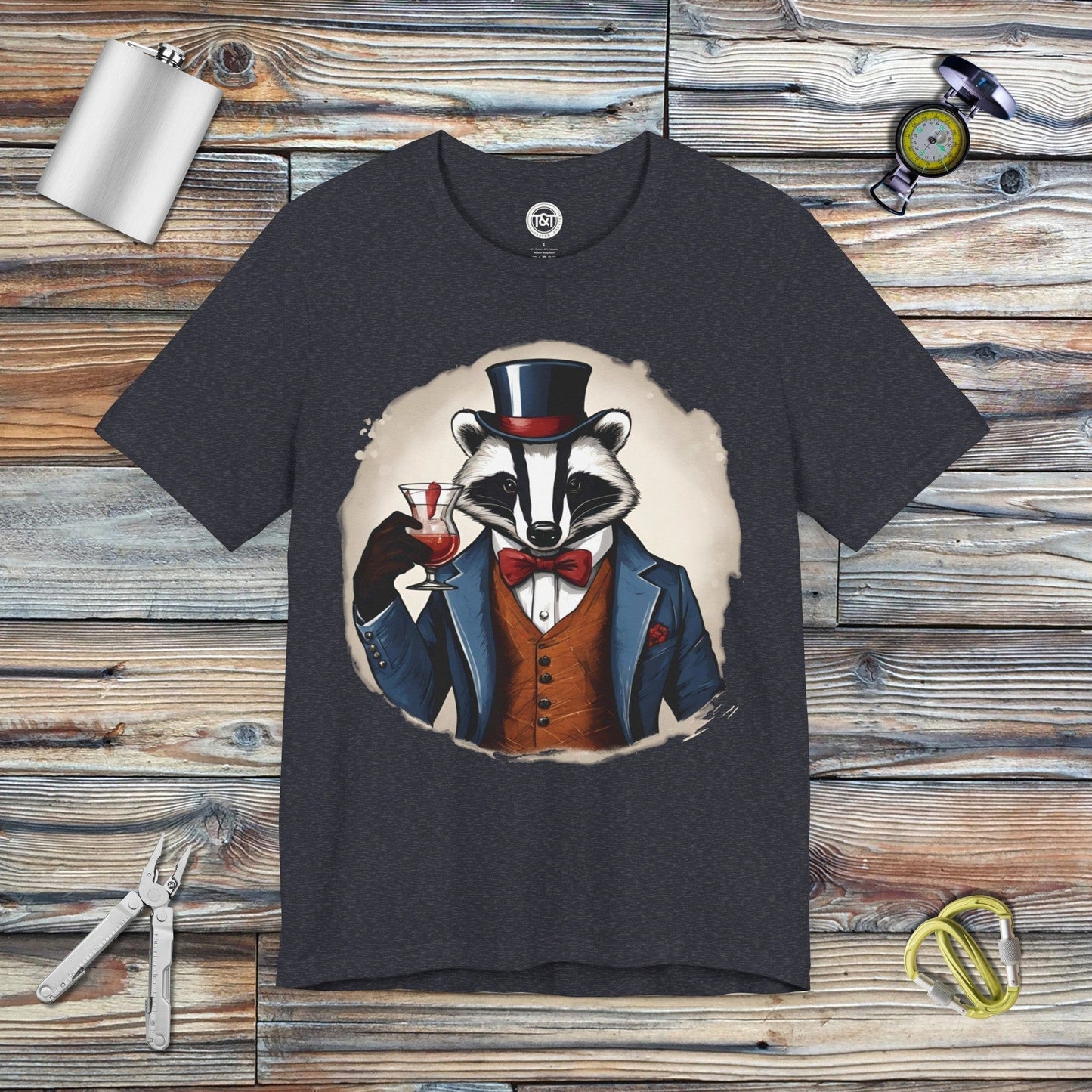 Tavern and Trail T-Shirt Gentleman Badger T-Shirt Heather Navy / S