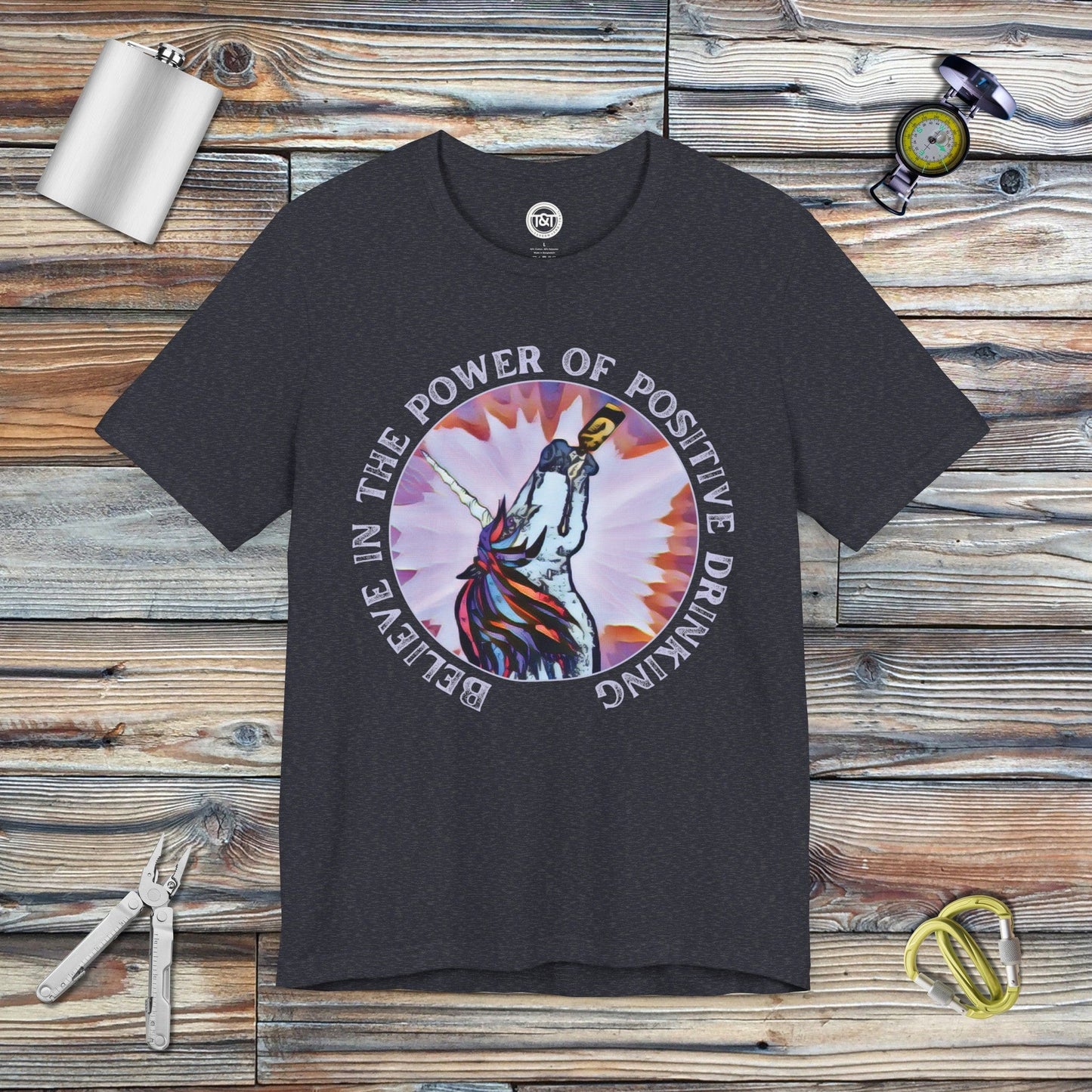 Tavern and Trail T-Shirt Positive Drinking (Gen 1) T-Shirt Heather Navy / S