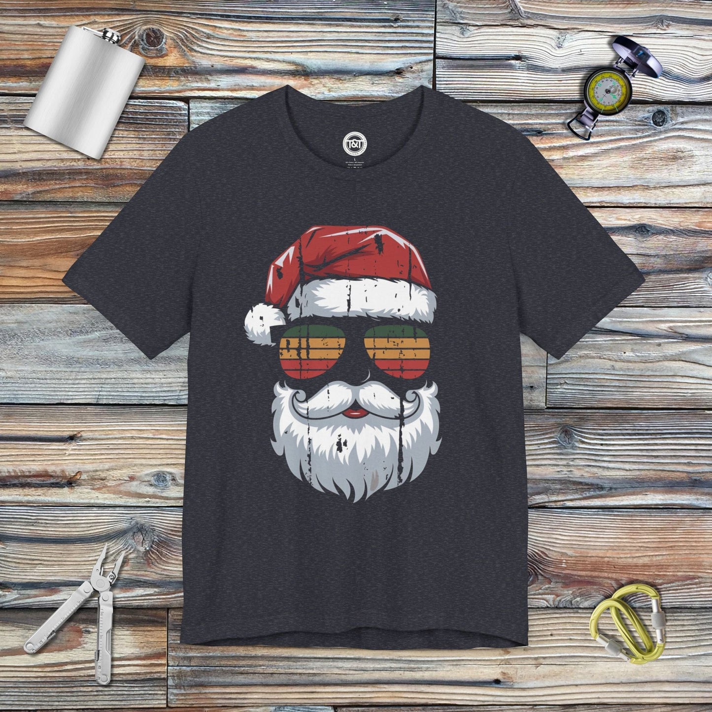 Tavern and Trail T-Shirt Santa Baby T-Shirt Heather Navy / S