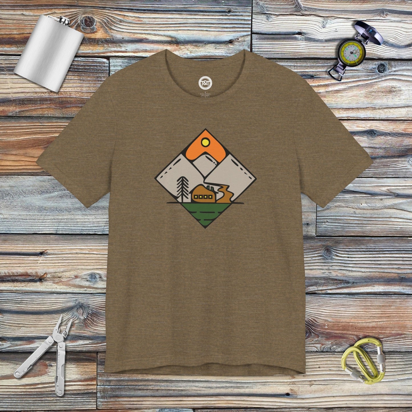 Tavern and Trail T-Shirt Diamond Trails (Gen 2) T-Shirt Heather Olive / S