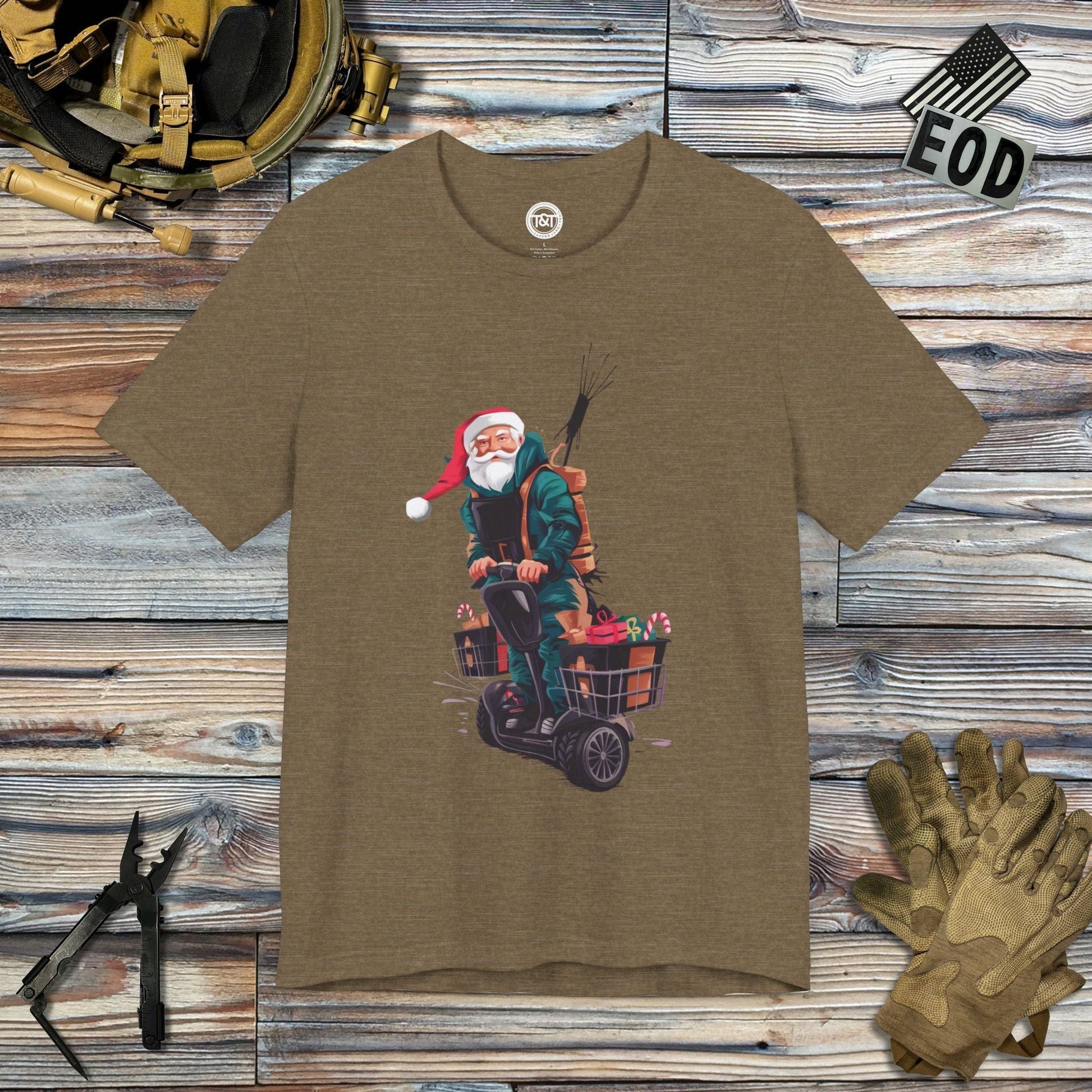 Tavern and Trail T-Shirt Downrange Santa T-Shirt Heather Olive / S