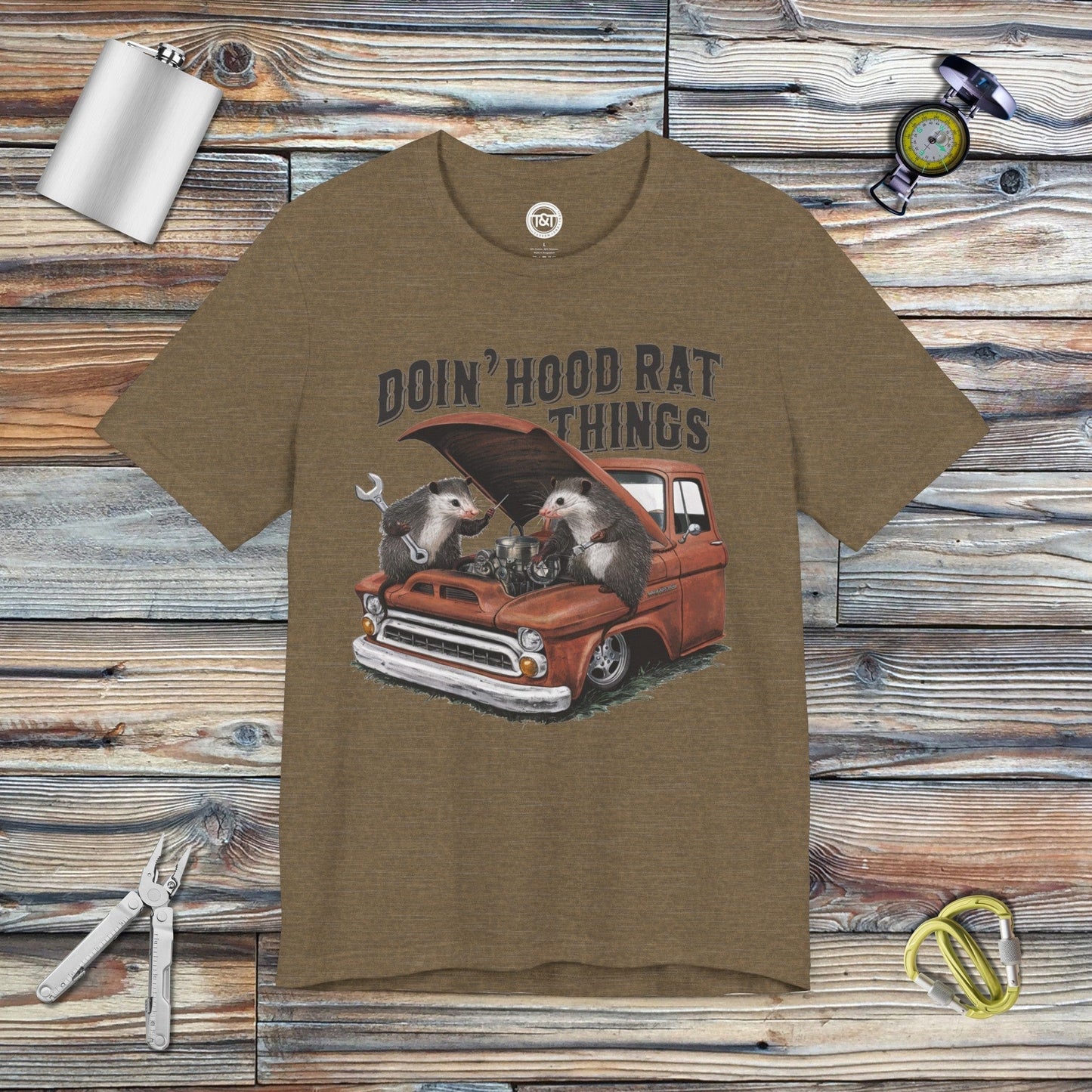 Tavern and Trail T-Shirt Hood Rats T-Shirt Heather Olive / S