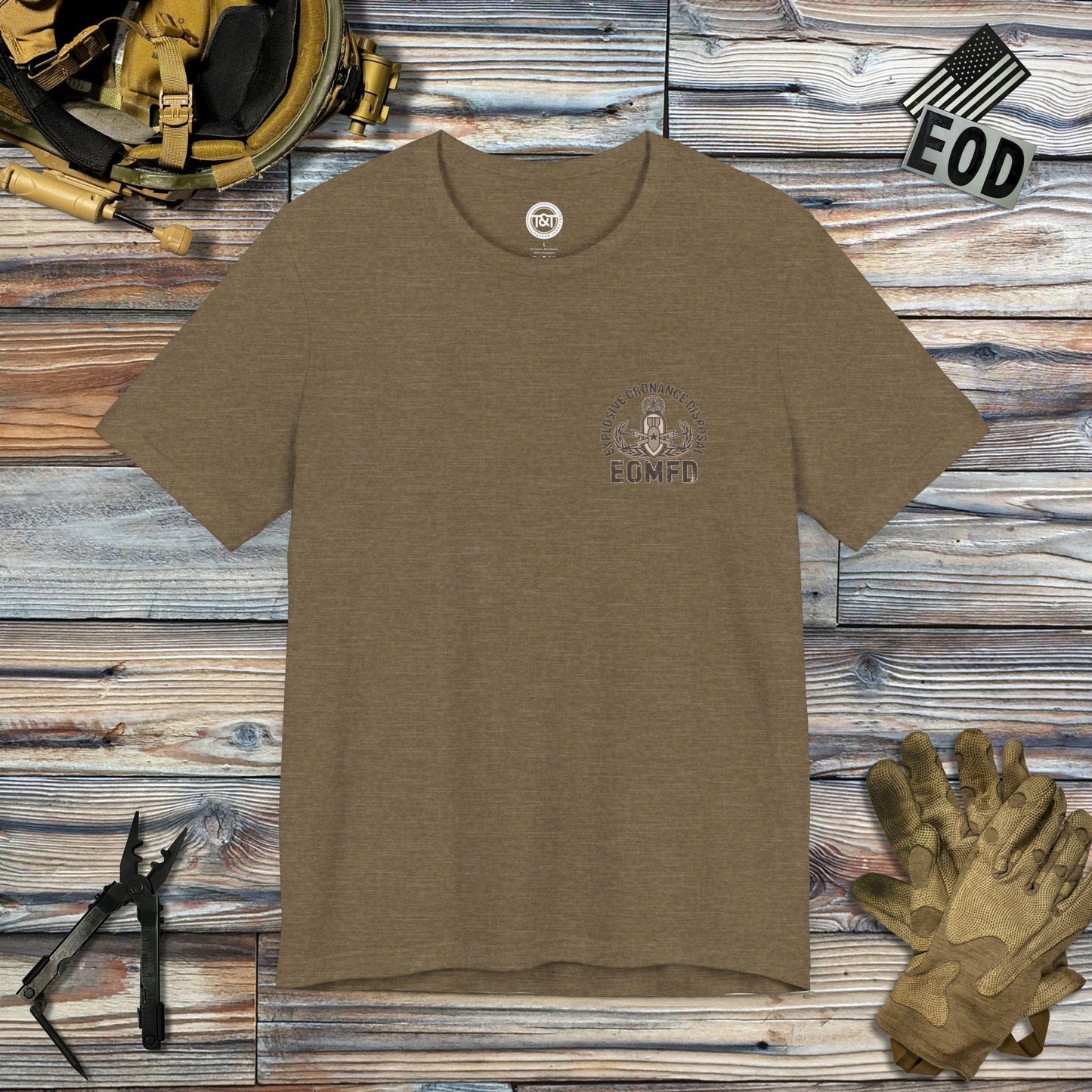 Tavern and Trail T-Shirt Initial Success Skull (Backprint) T-Shirt Heather Olive / S