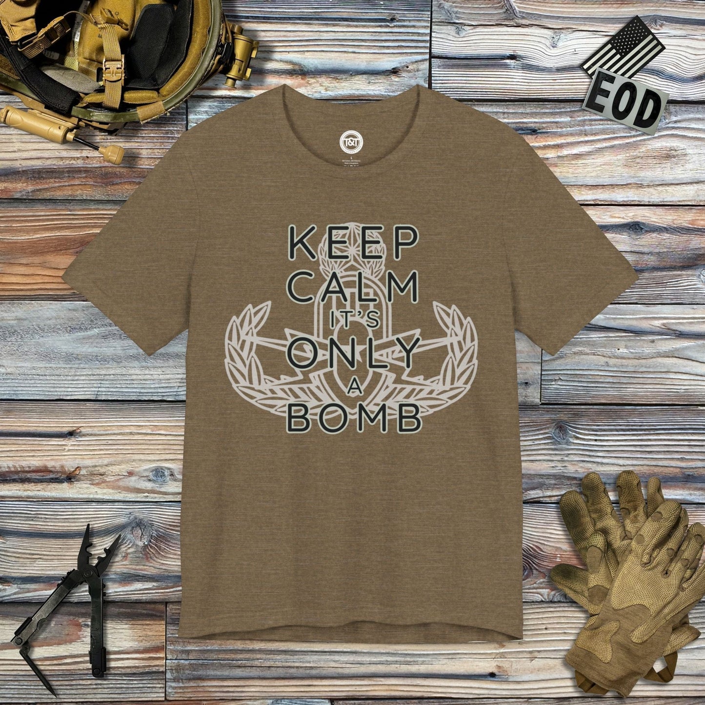 Tavern and Trail T-Shirt Keep Calm T-Shirt Heather Olive / S