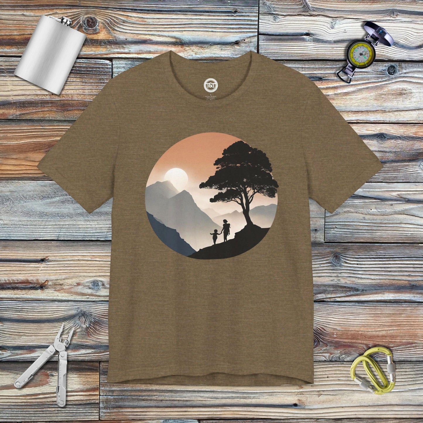 Tavern and Trail T-Shirt Mountain Mama T-Shirt Heather Olive / S