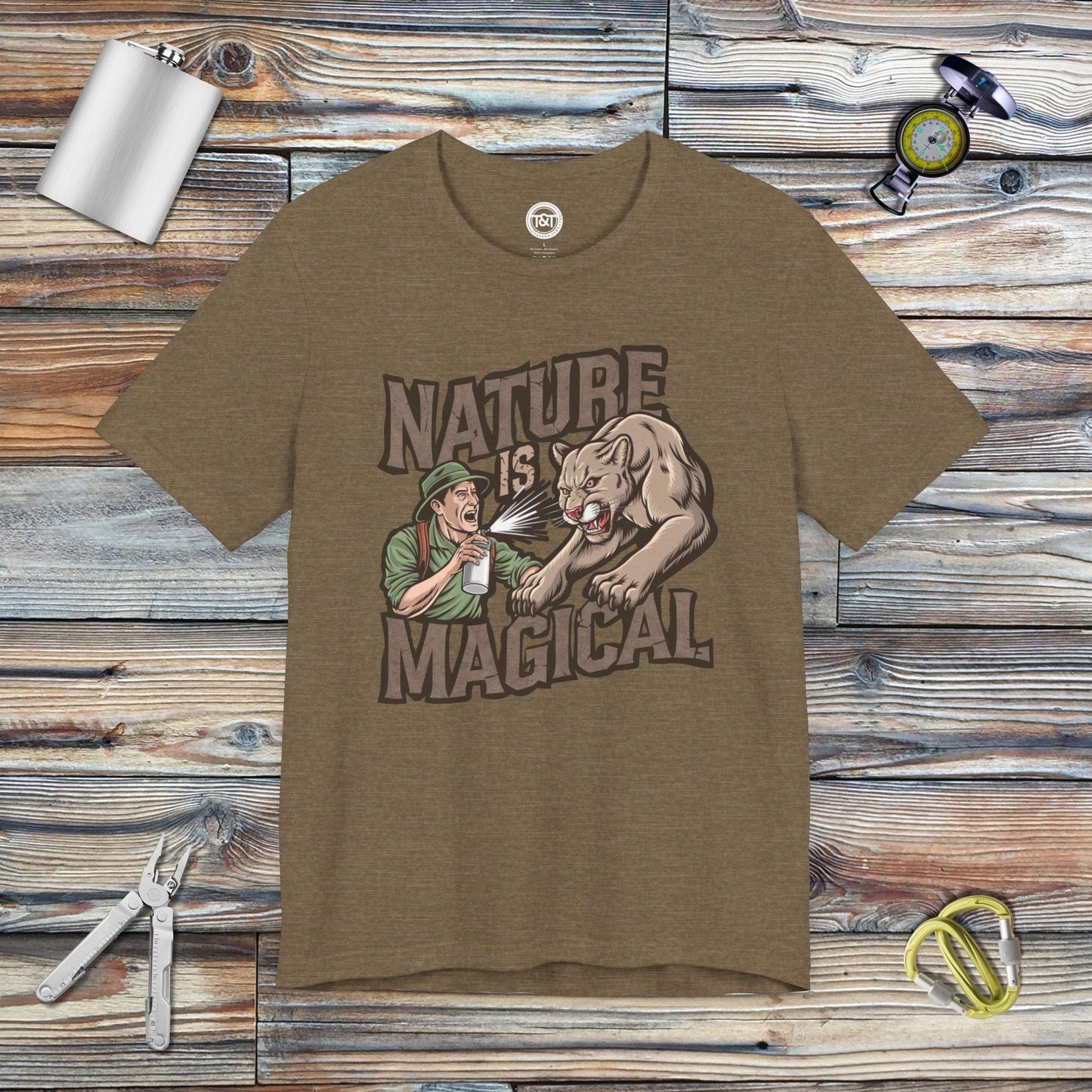 Tavern and Trail T-Shirt Nature is Magical T-Shirt Heather Olive / S