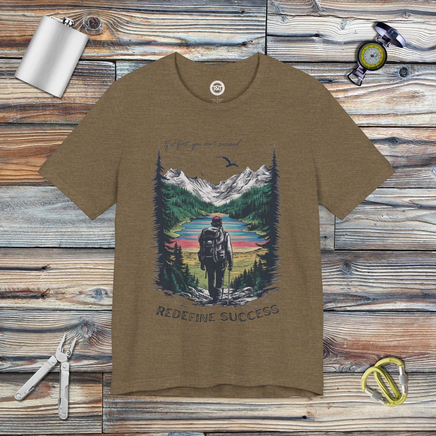 Tavern and Trail T-Shirt Redefine Success T-Shirt Heather Olive / S