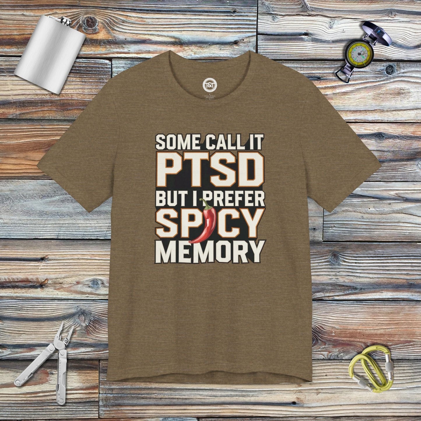 Tavern and Trail T-Shirt Spicy Memory T-Shirt Heather Olive / S