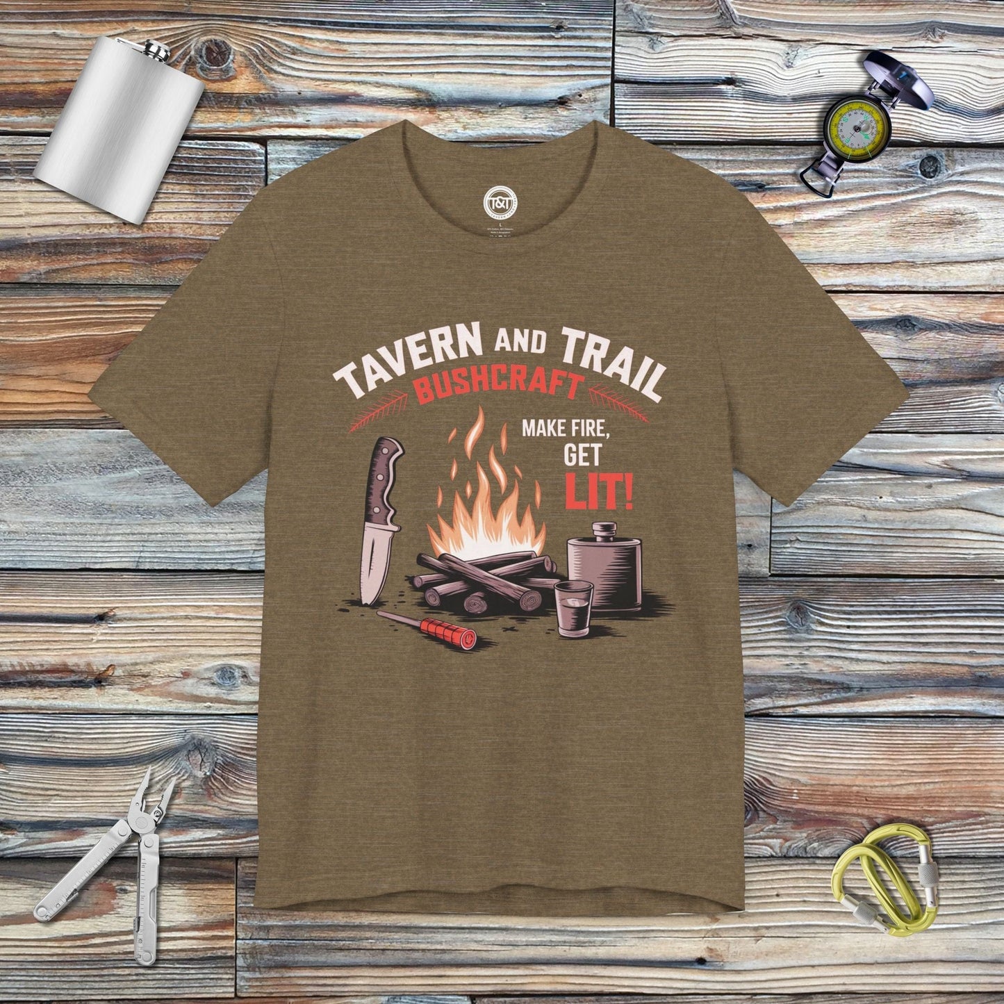 Tavern and Trail T-Shirt T&T Bushcraft T-Shirt Heather Olive / S