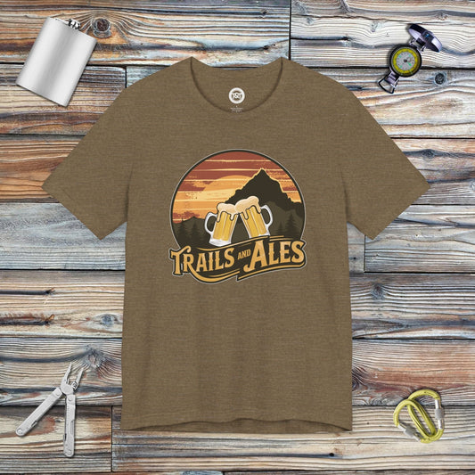 Tavern and Trail T-Shirt Trails and Ales T-Shirt Heather Olive / S