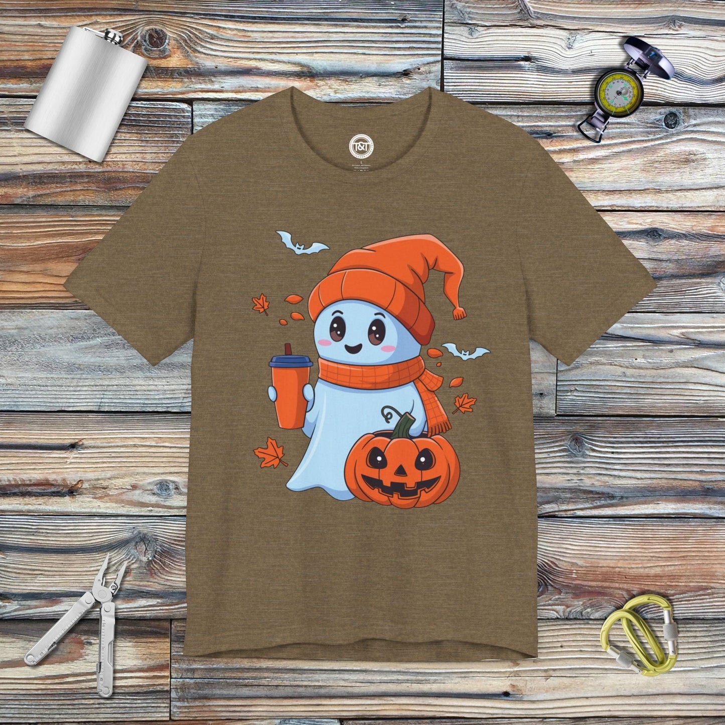 Tavern and Trail T-Shirt Tumbler Ghost T-Shirt Heather Olive / S