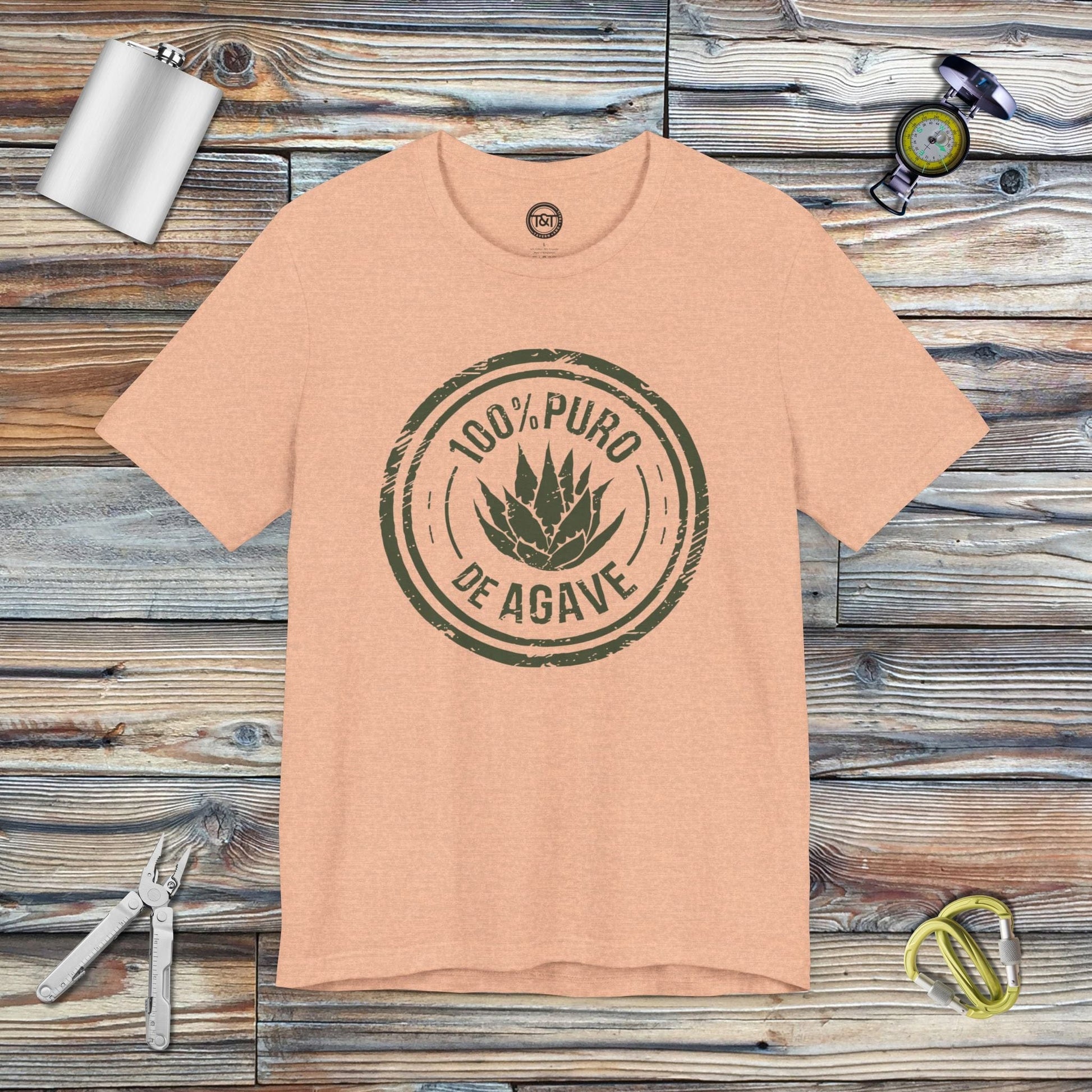 Tavern and Trail T-Shirt 100% Puro T-Shirt Heather Peach / S