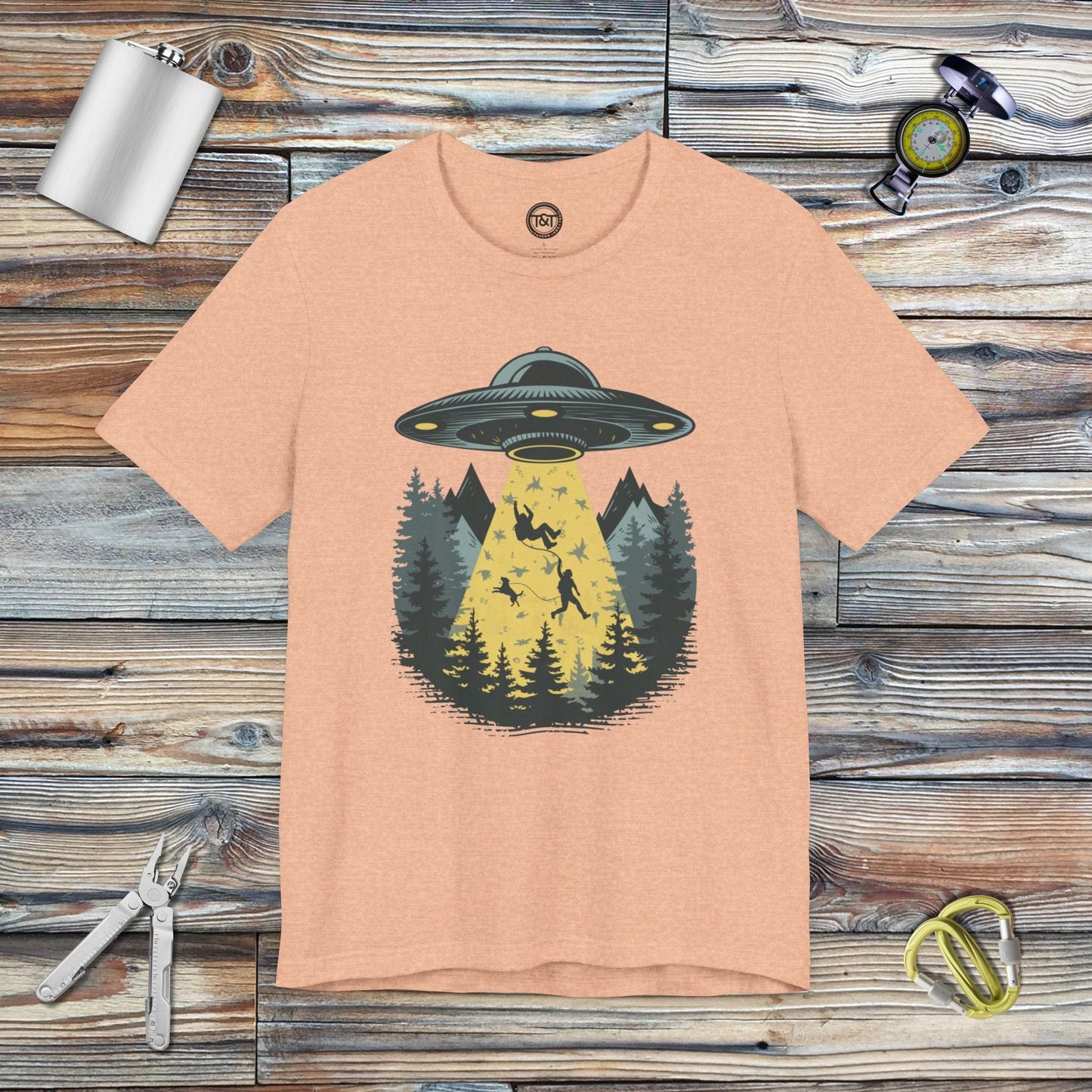 Tavern and Trail T-Shirt Beam Me Up T-Shirt Heather Peach / S