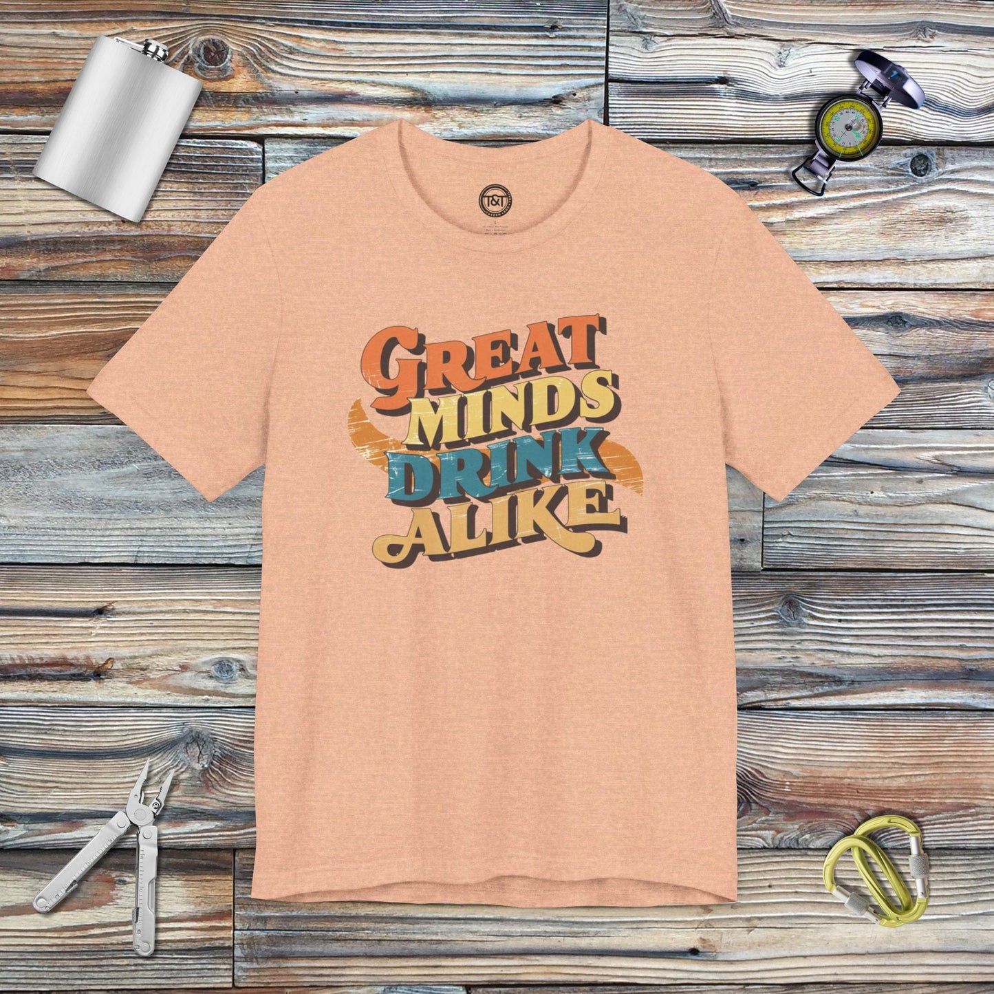 Tavern and Trail T-Shirt Great Minds T-Shirt Heather Peach / S