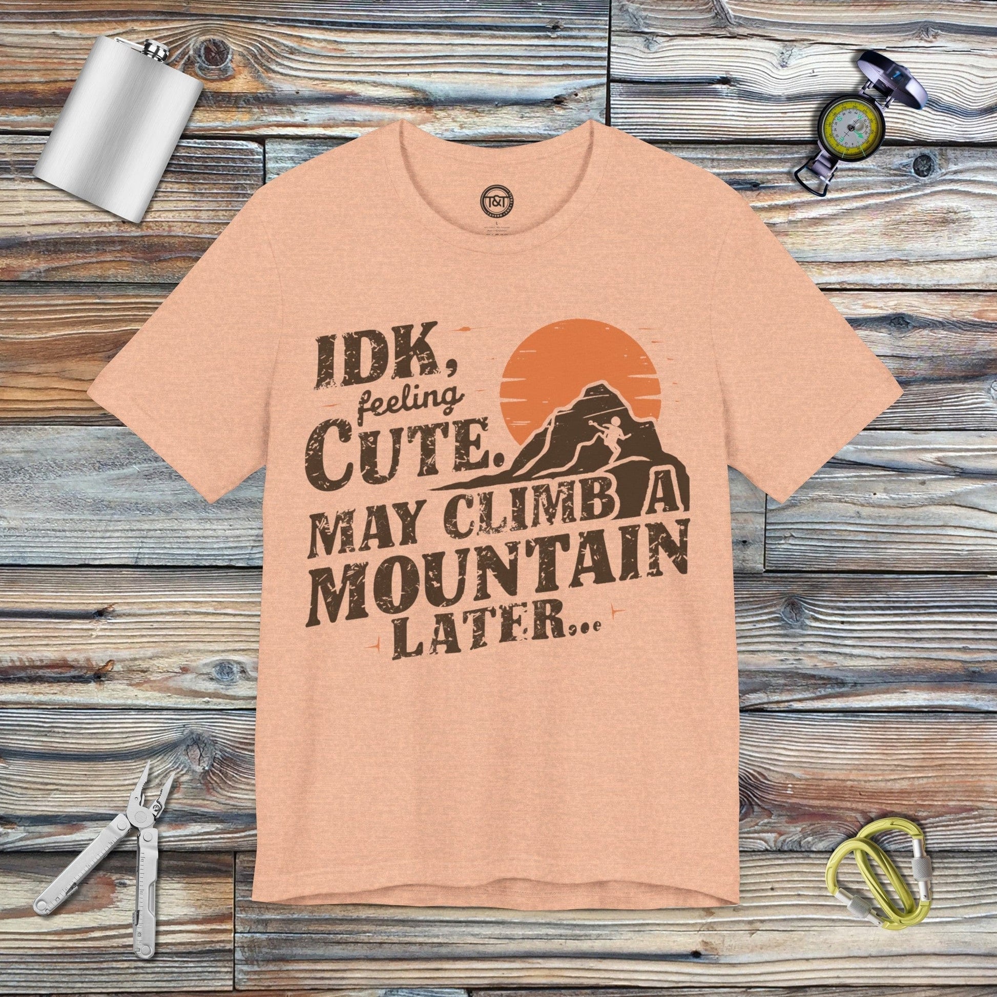 Tavern and Trail T-Shirt IDK Mountain Climber T-Shirt Heather Peach / S