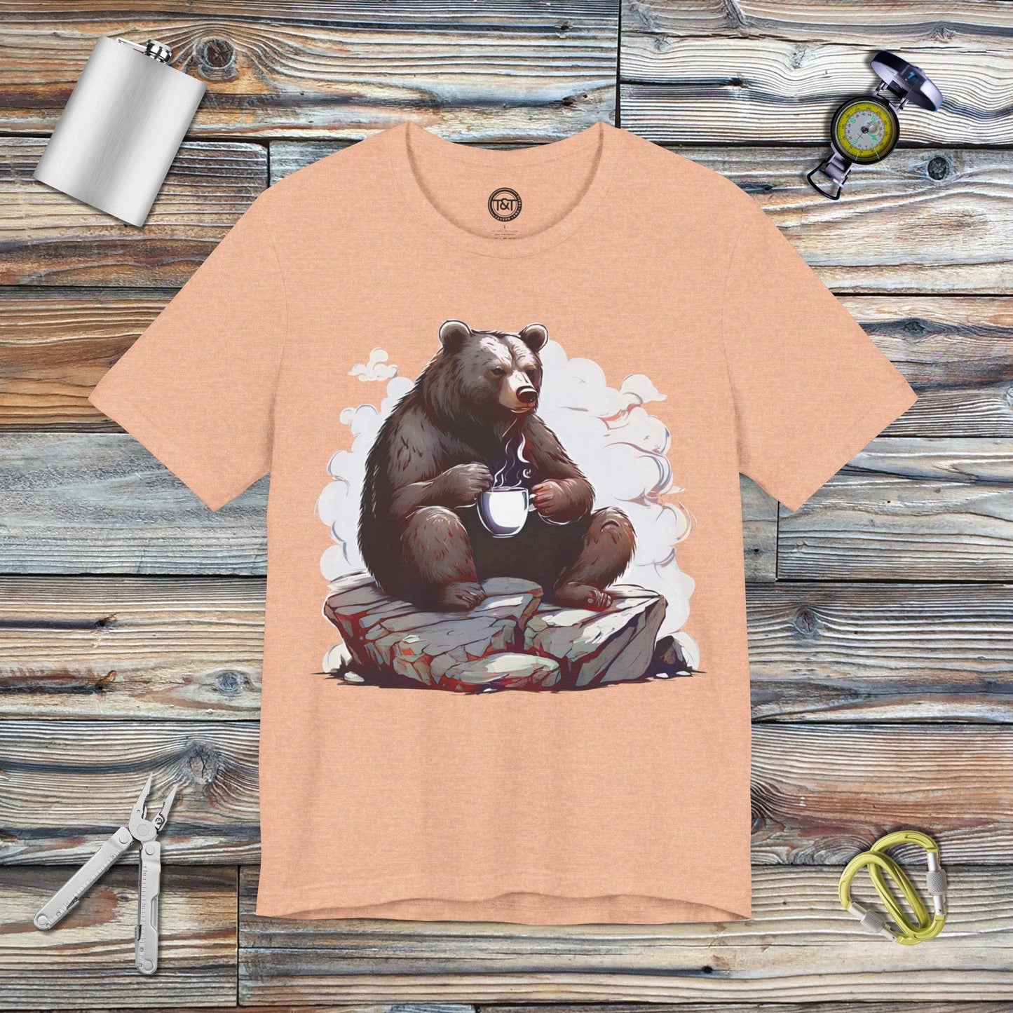 Tavern and Trail T-Shirt Post Hibernation T-Shirt Heather Peach / S