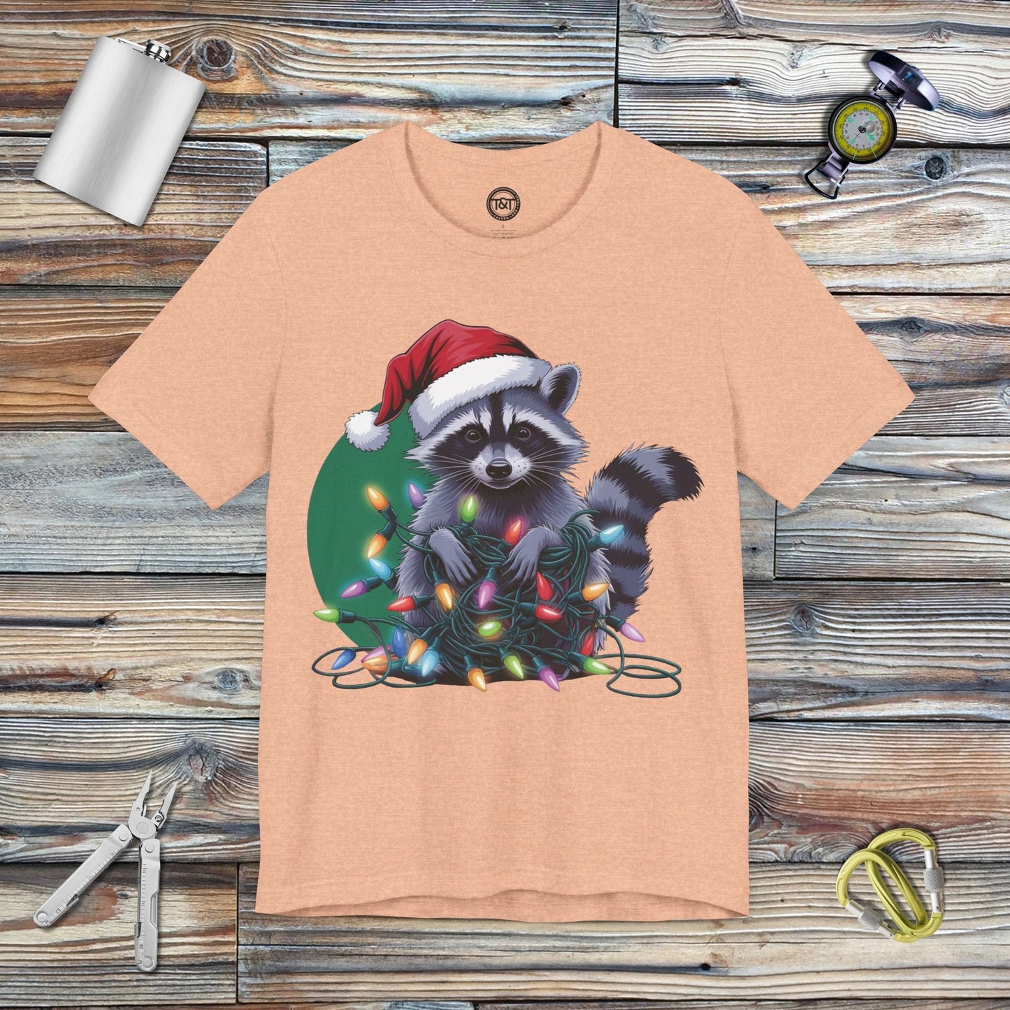 Tavern and Trail T-Shirt Santa Paws T-Shirt Heather Peach / S