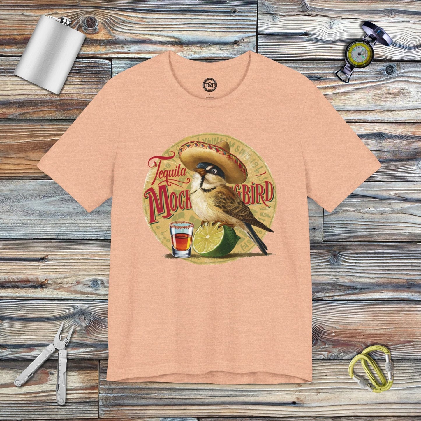 Tavern and Trail T-Shirt Tequila Mockingbird T-Shirt Heather Peach / S