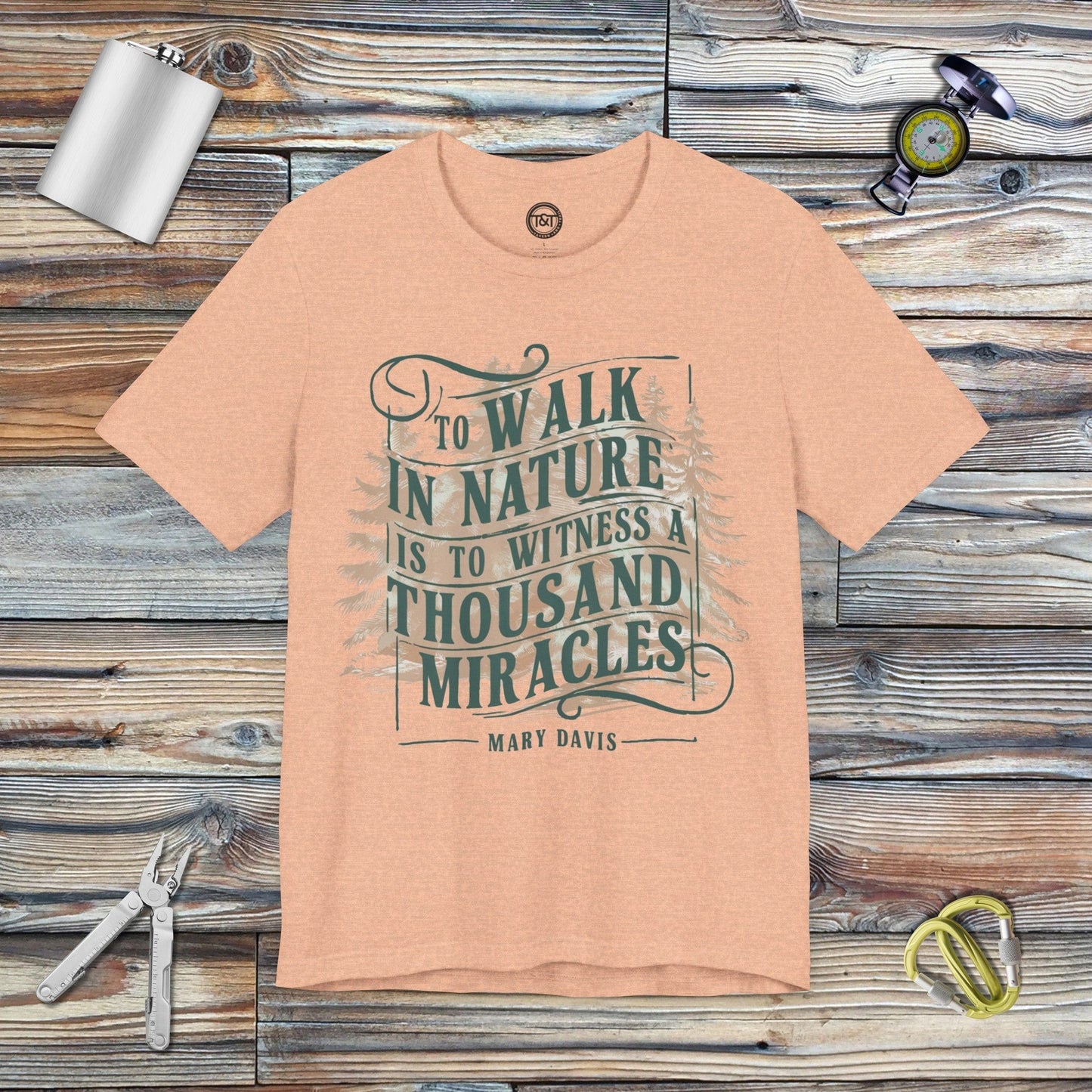 Tavern and Trail T-Shirt Thousand Miracles T-Shirt Heather Peach / S