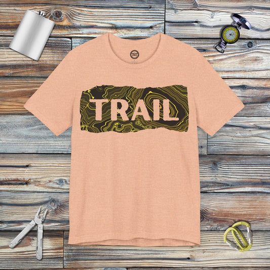 Tavern and Trail T-Shirt Trail - (Topographic Gen 2) T-Shirt Heather Peach / S