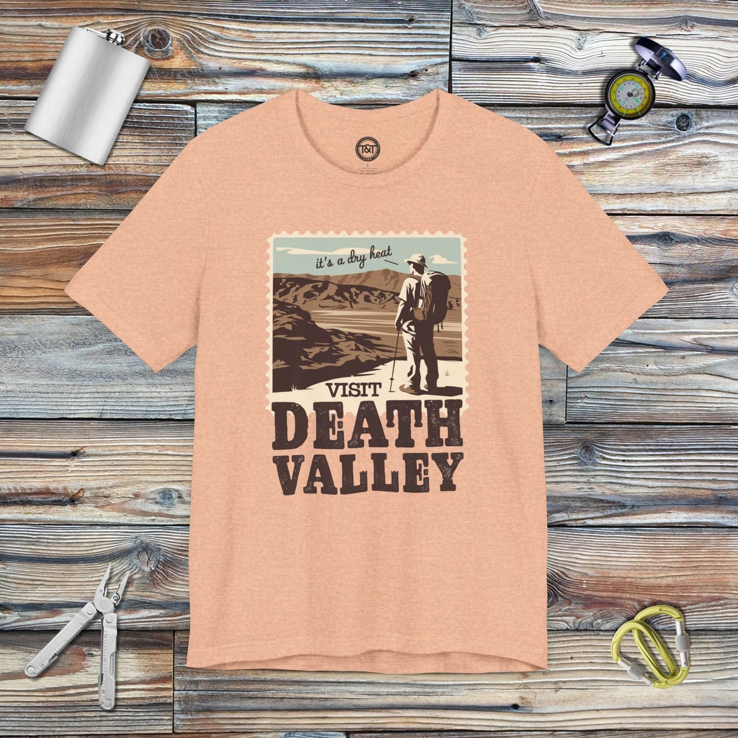 Tavern and Trail T-Shirt Visit Death Valley T-Shirt Heather Peach / S