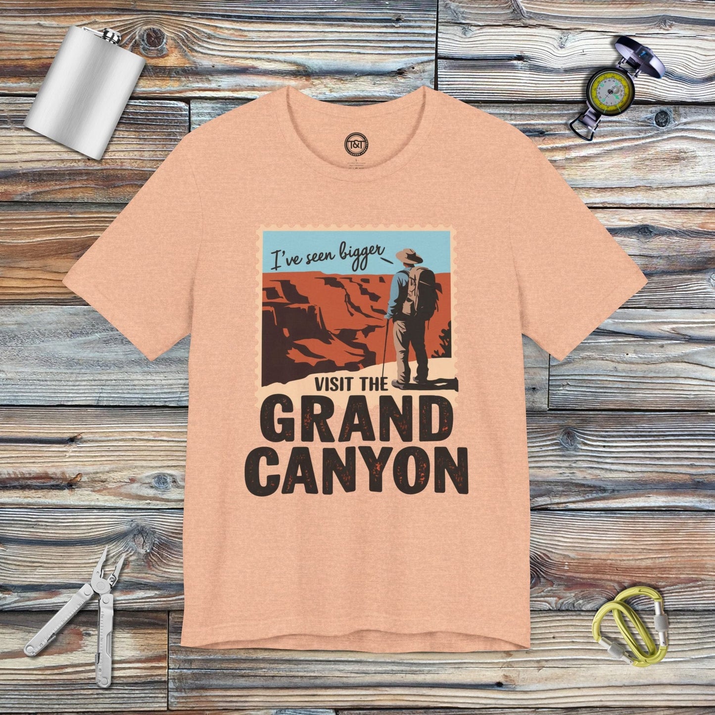 Tavern and Trail T-Shirt Visit the Grand Canyon T-Shirt Heather Peach / S