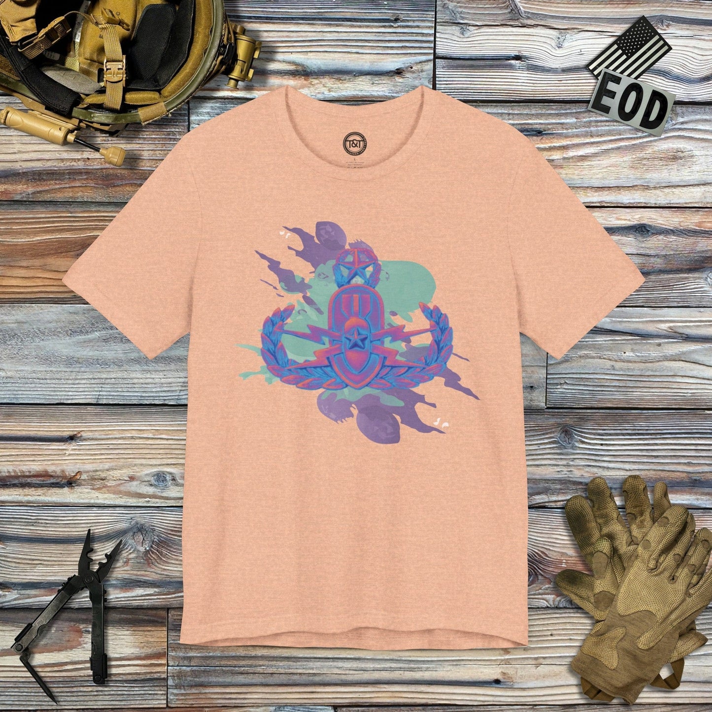 Tavern and Trail T-Shirt Wylde Style Crab T-Shirt Heather Peach / S