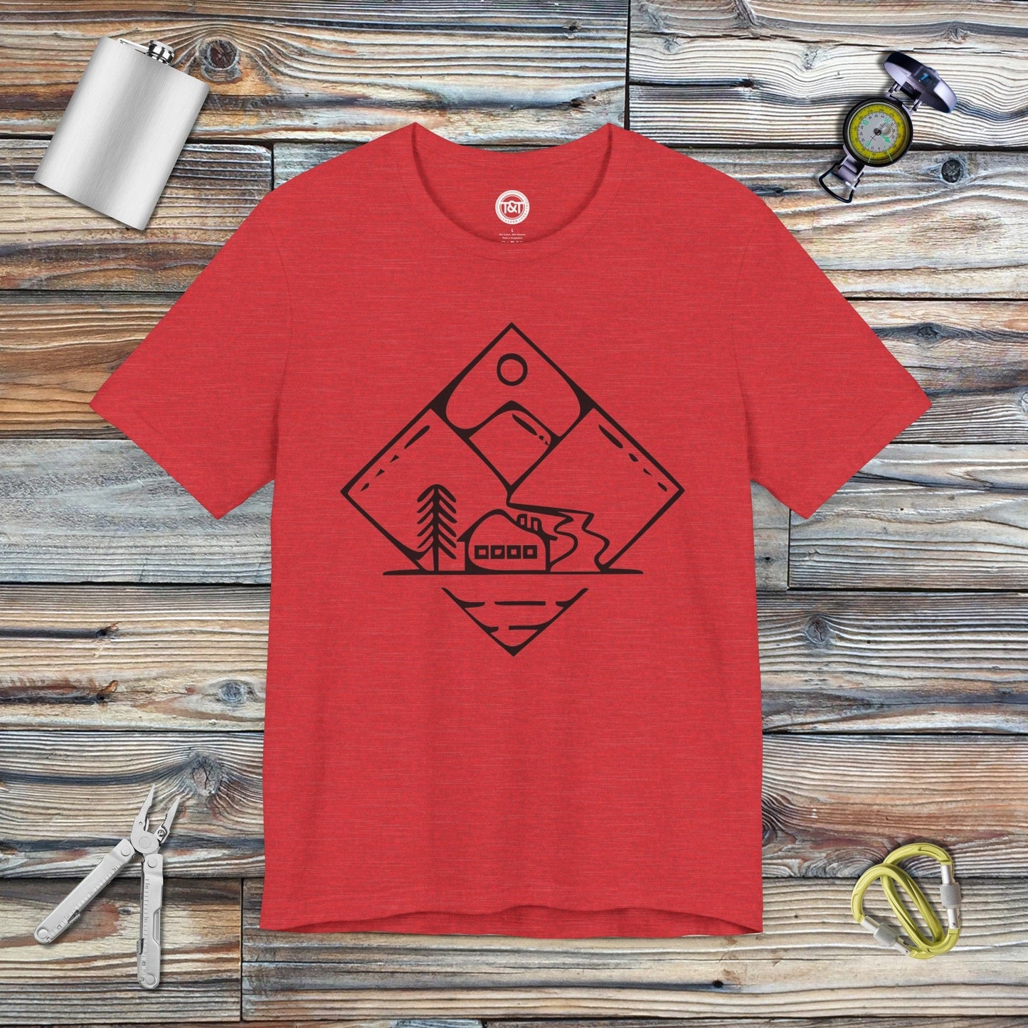 Tavern and Trail T-Shirt Diamond Trails (Gen 1) T-Shirt Heather Red / S