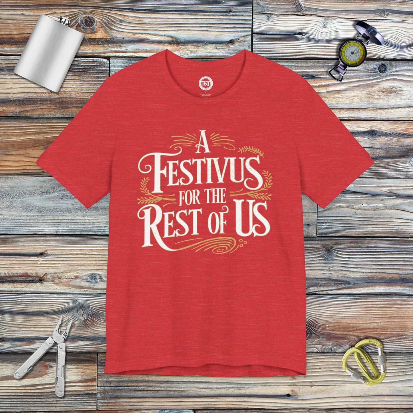 Tavern and Trail T-Shirt Festivus for the Rest of Us T-Shirt Heather Red / S