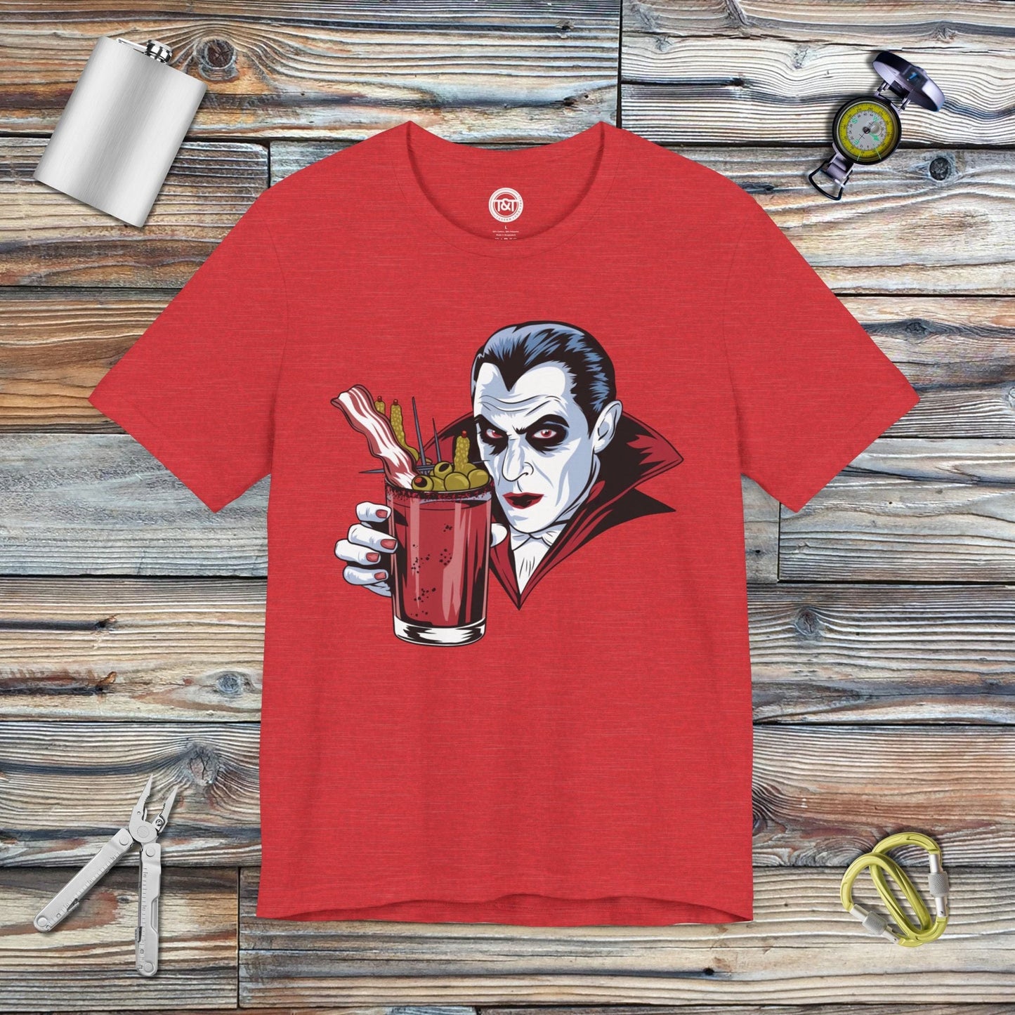 Tavern and Trail T-Shirt True Bloody Mary T-Shirt Heather Red / S